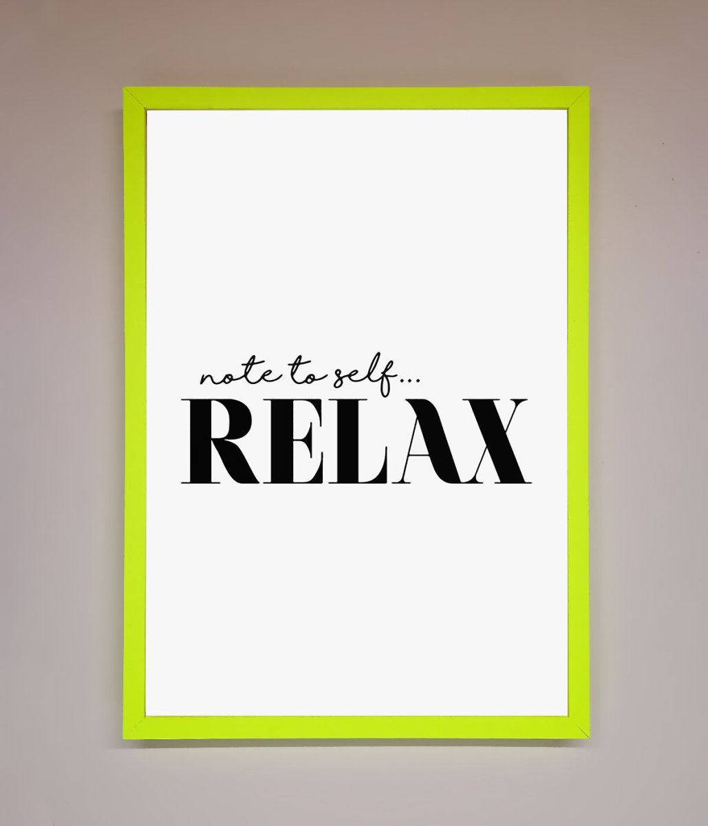 Note to Self Motivational Quote Framed Wall Art