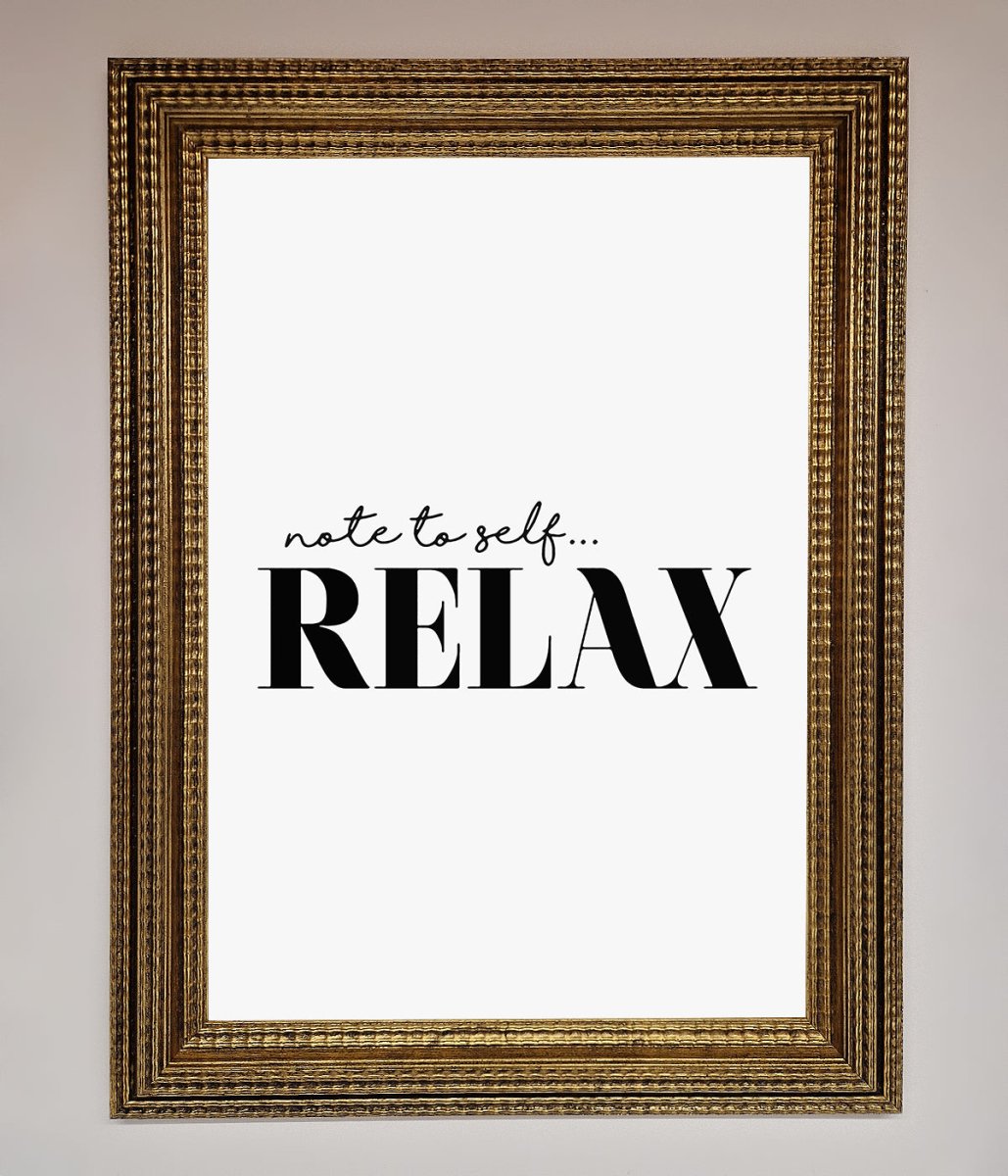 Note to Self Motivational Quote Framed Wall Art