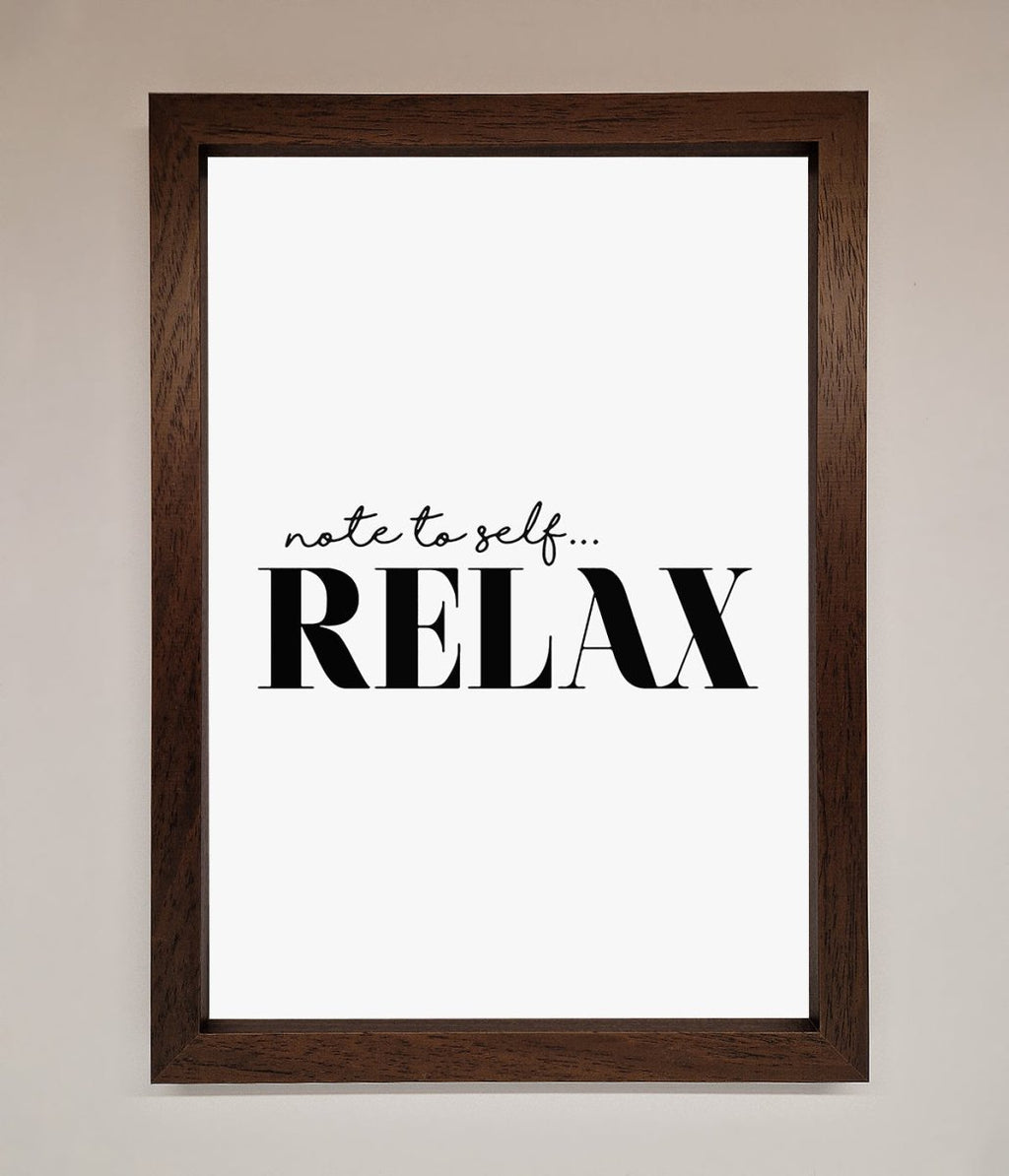 Note to Self Motivational Quote Framed Wall Art