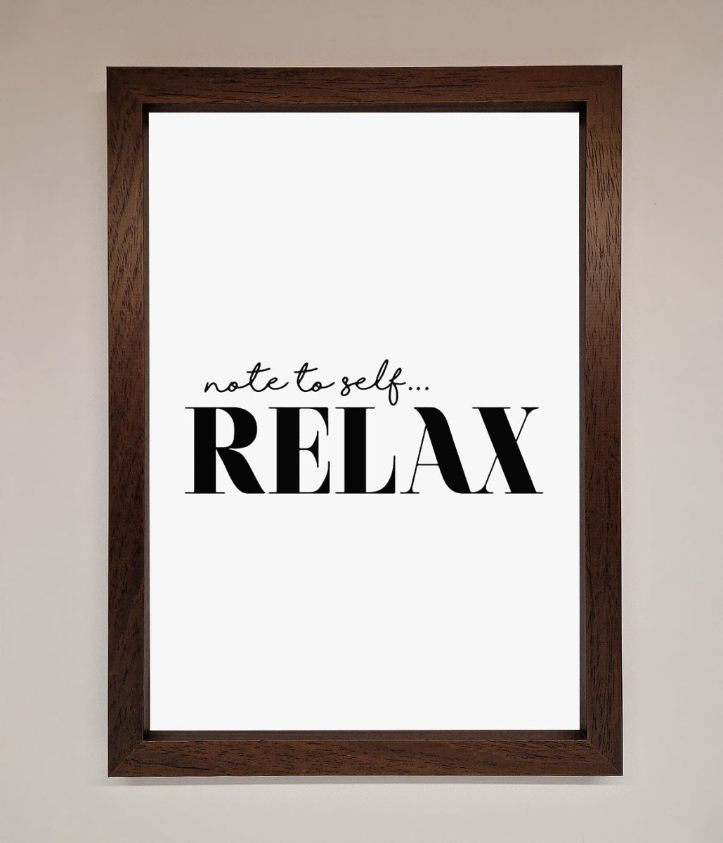 Note to Self Motivational Quote Framed Wall Art