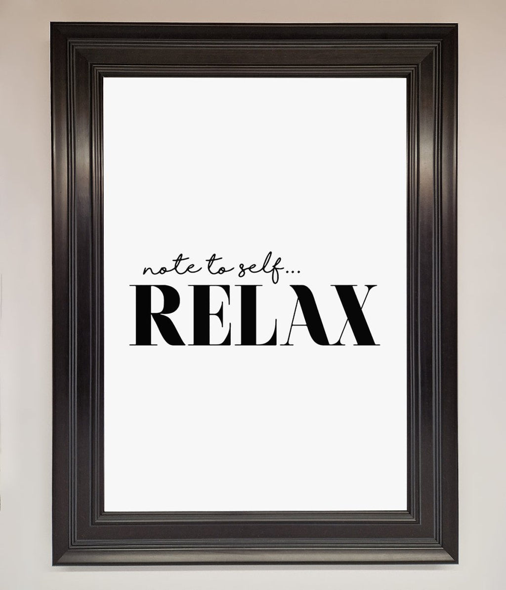 Note to Self Motivational Quote Framed Wall Art