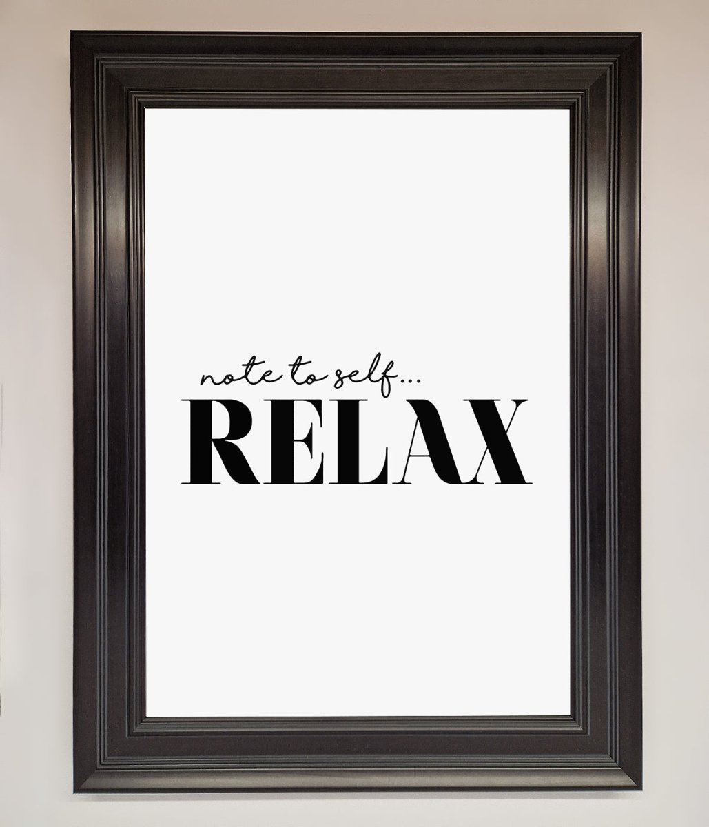 Note to Self Motivational Quote Framed Wall Art