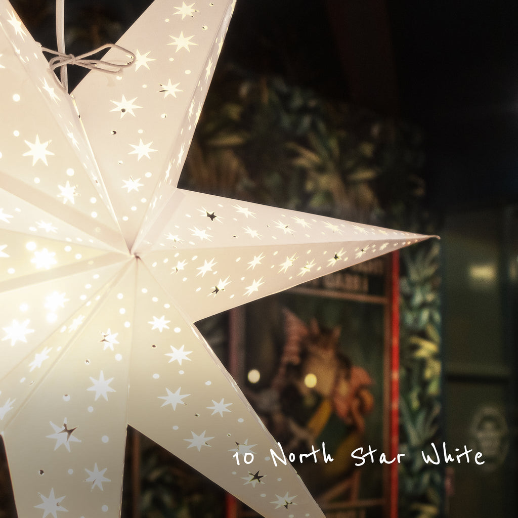 White Wedding Star Lanterns Multi Pack 40 Pieces