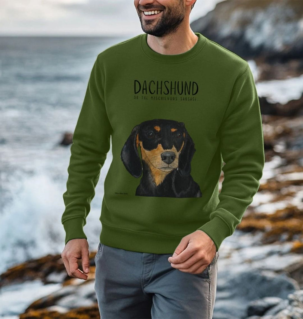 Mischievous Black and Tan Hot Dog Sweatshirt