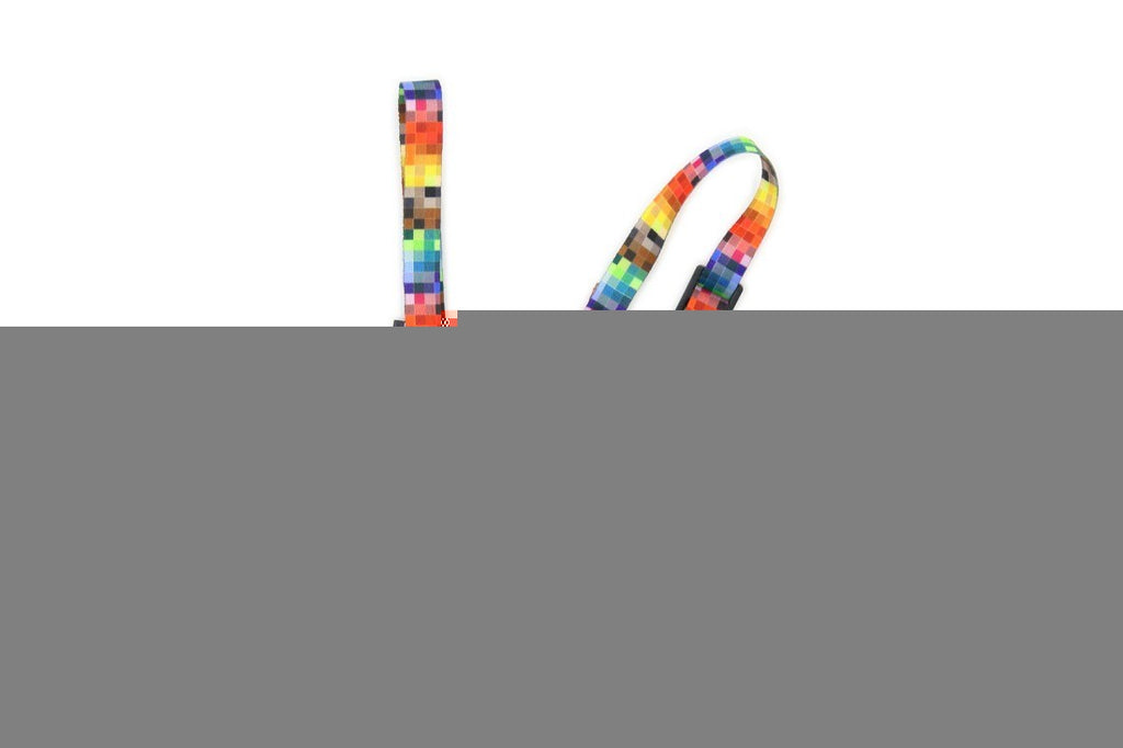 a soft, close-up view of the cozy nylon harness pixels on a gentle background