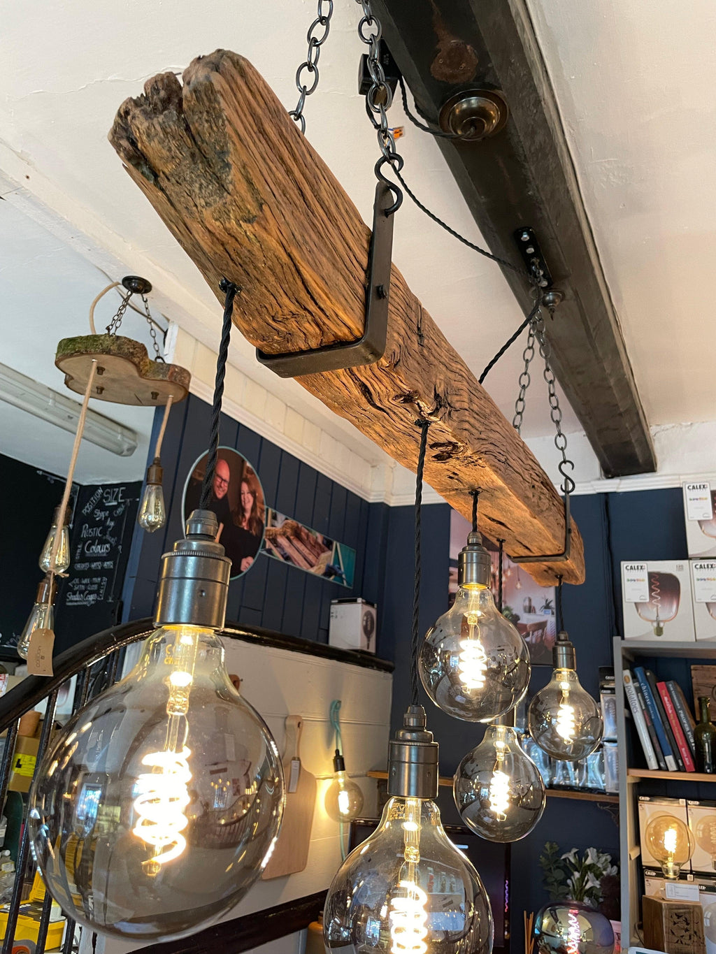 Oak Beam Chandelier Bespoke Made to Order