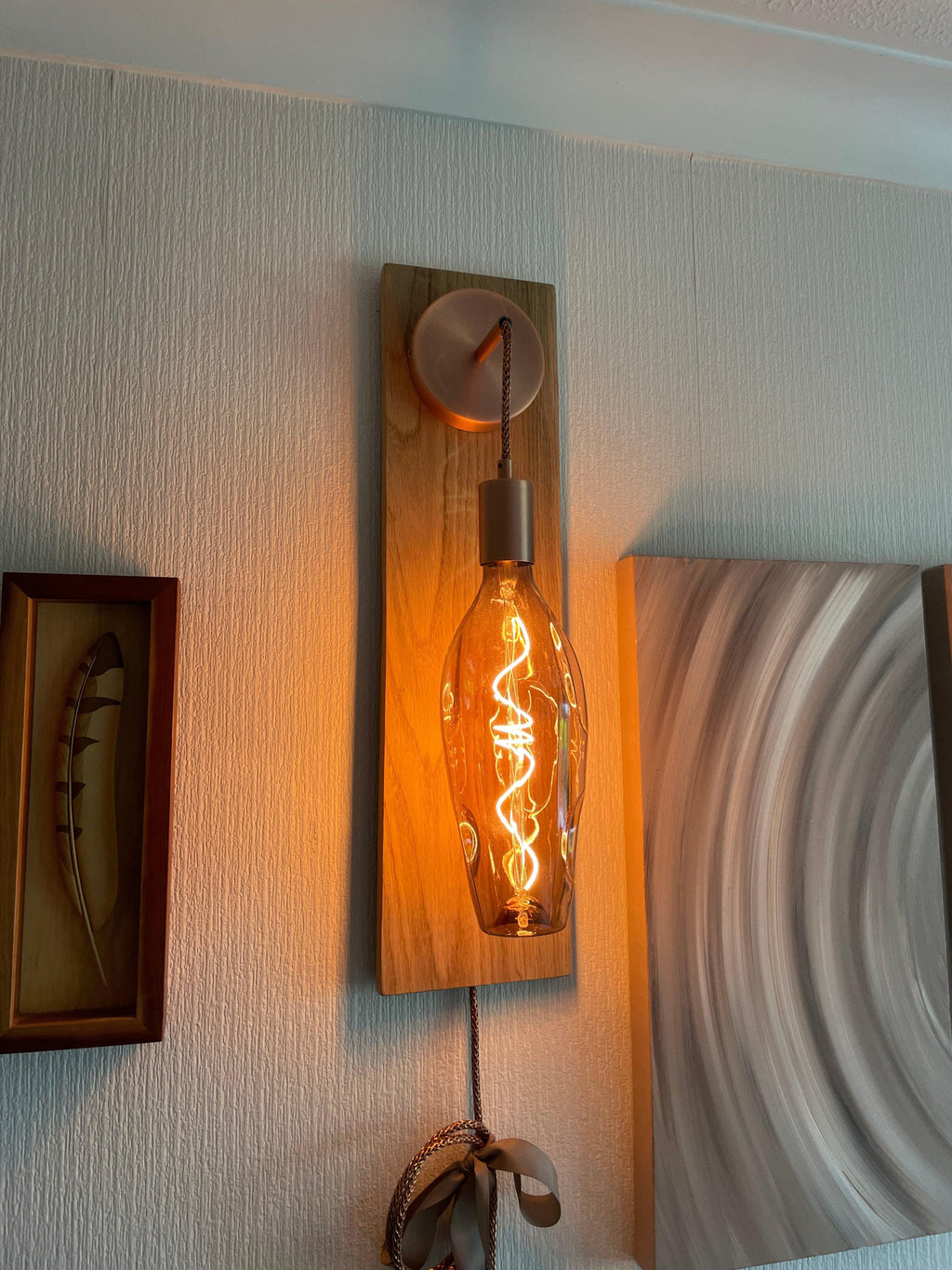 Oak Wall Light Sconce