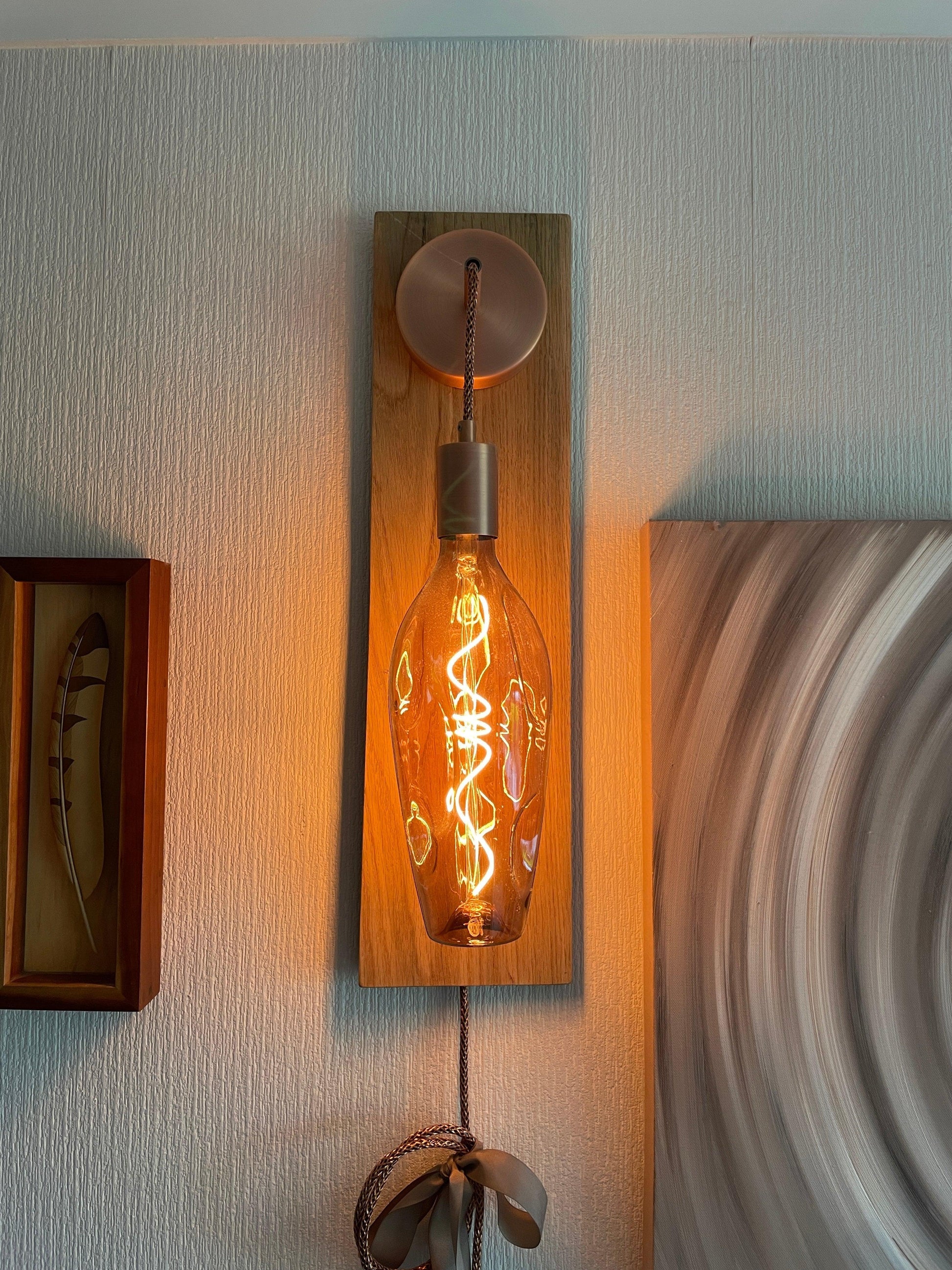 Oak Wall Light Sconce