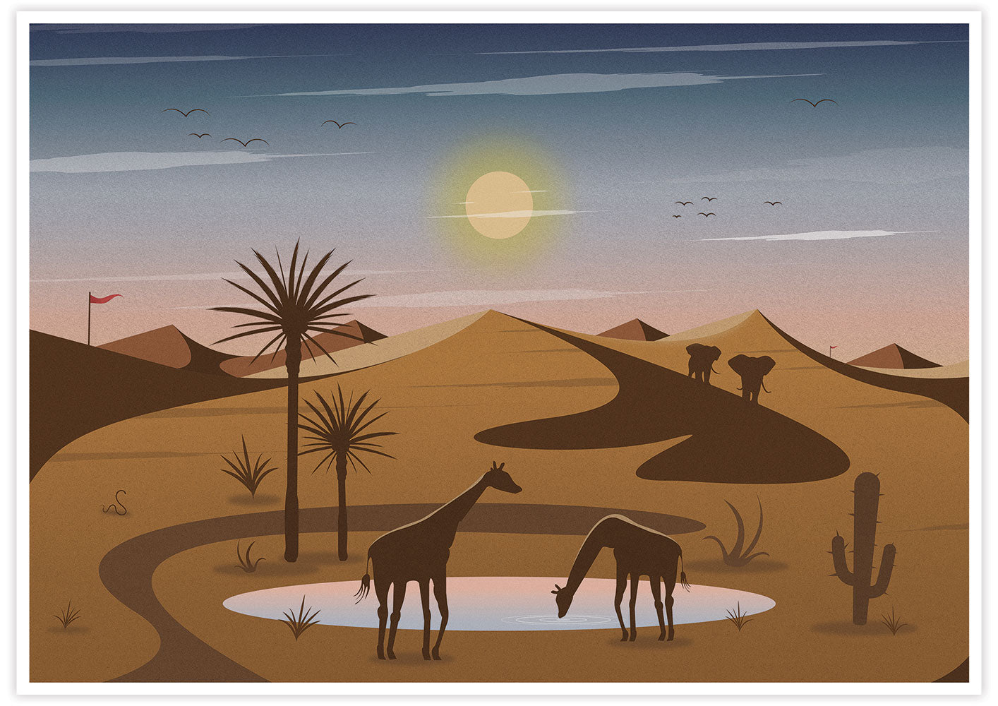 Oasis Art Print for Kids