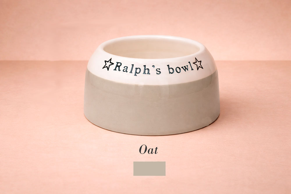Personalised Ear-Free Cocker Spaniel Dog Bowl – Handmade Ceramic Bowl