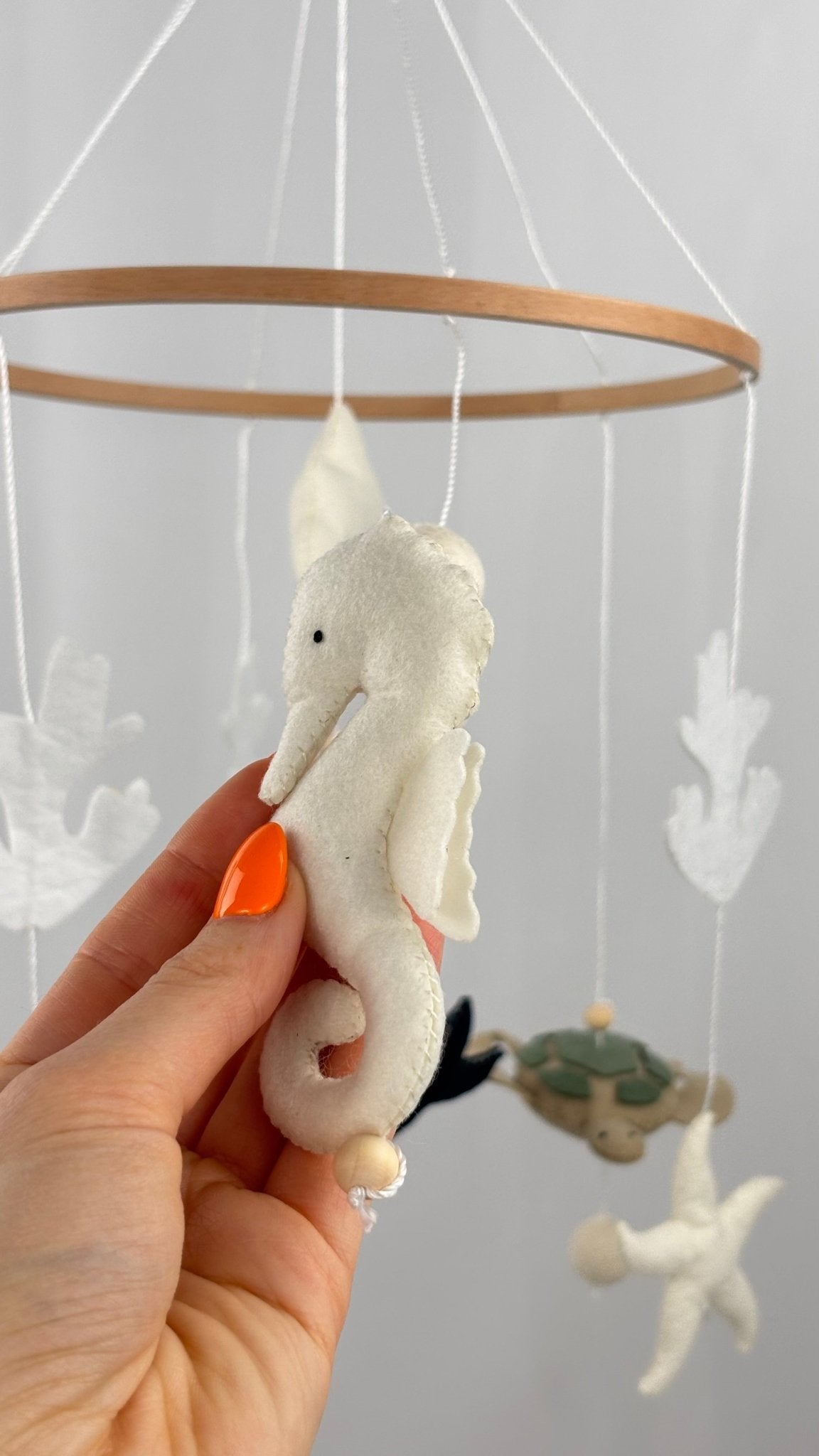 Ocean Whispers Cot Mobile with Felted Sea Creatures