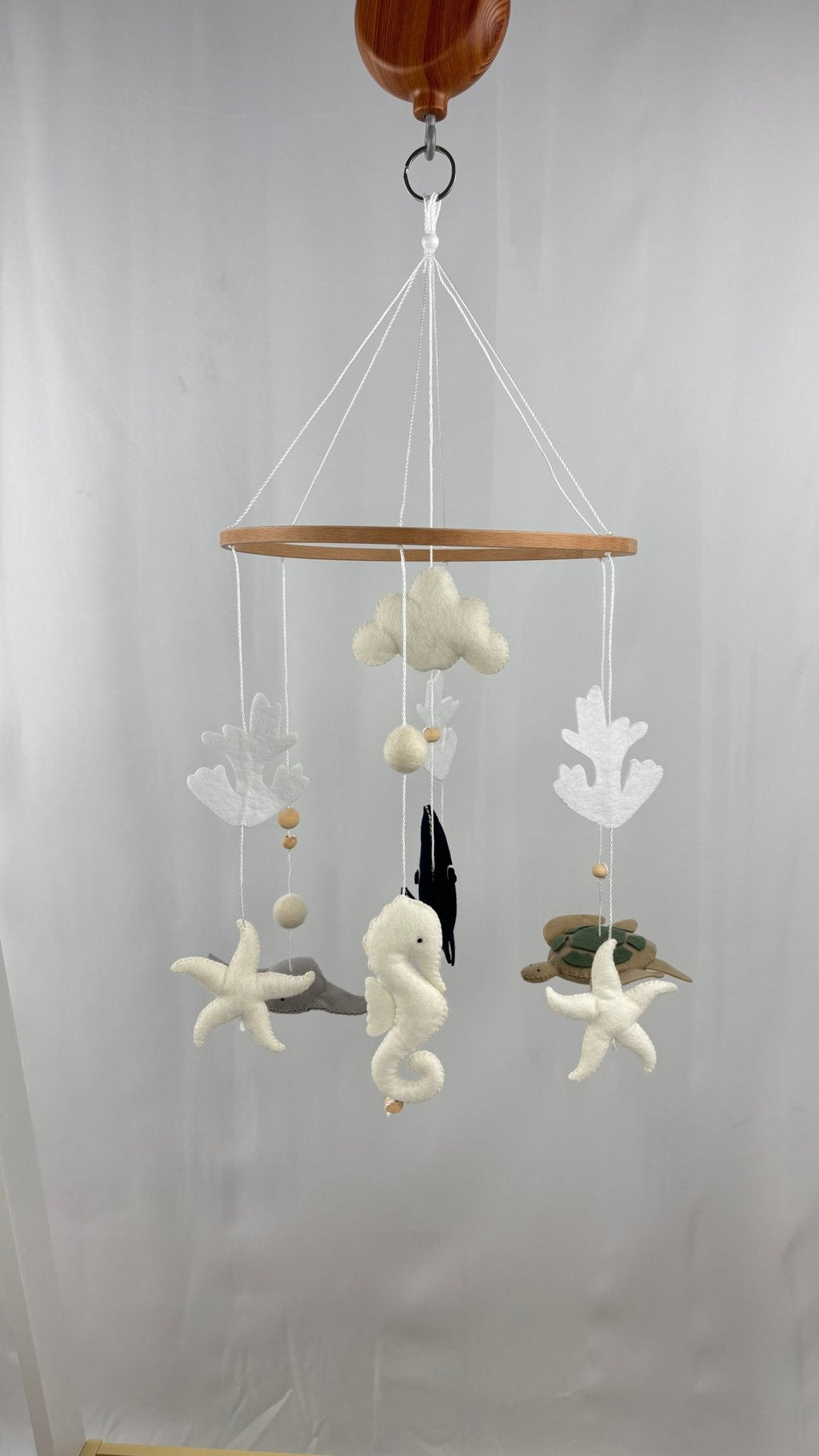 Ocean Whispers Cot Mobile with Felted Sea Creatures