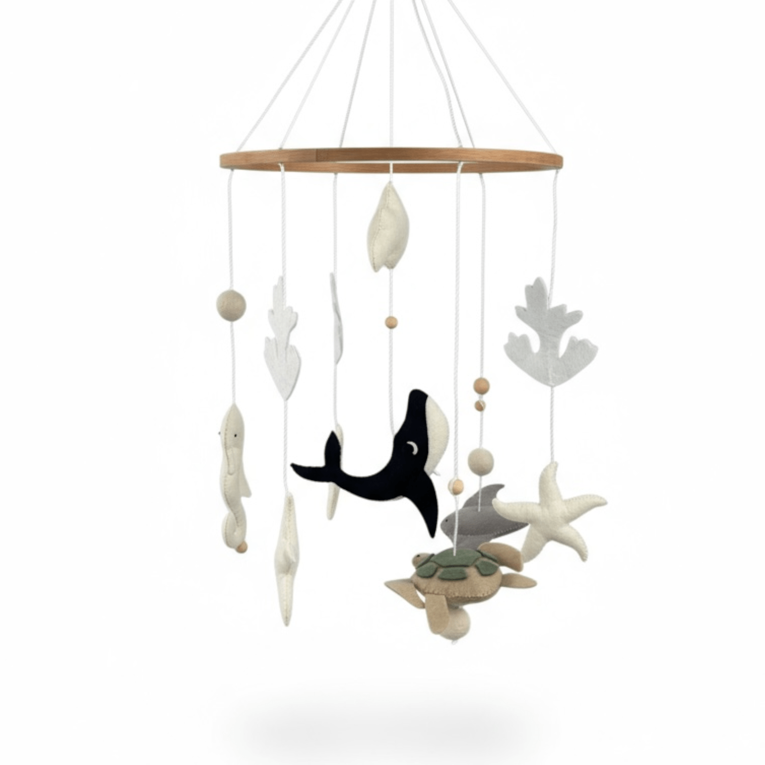Ocean Whispers Cot Mobile with Felted Sea Creatures