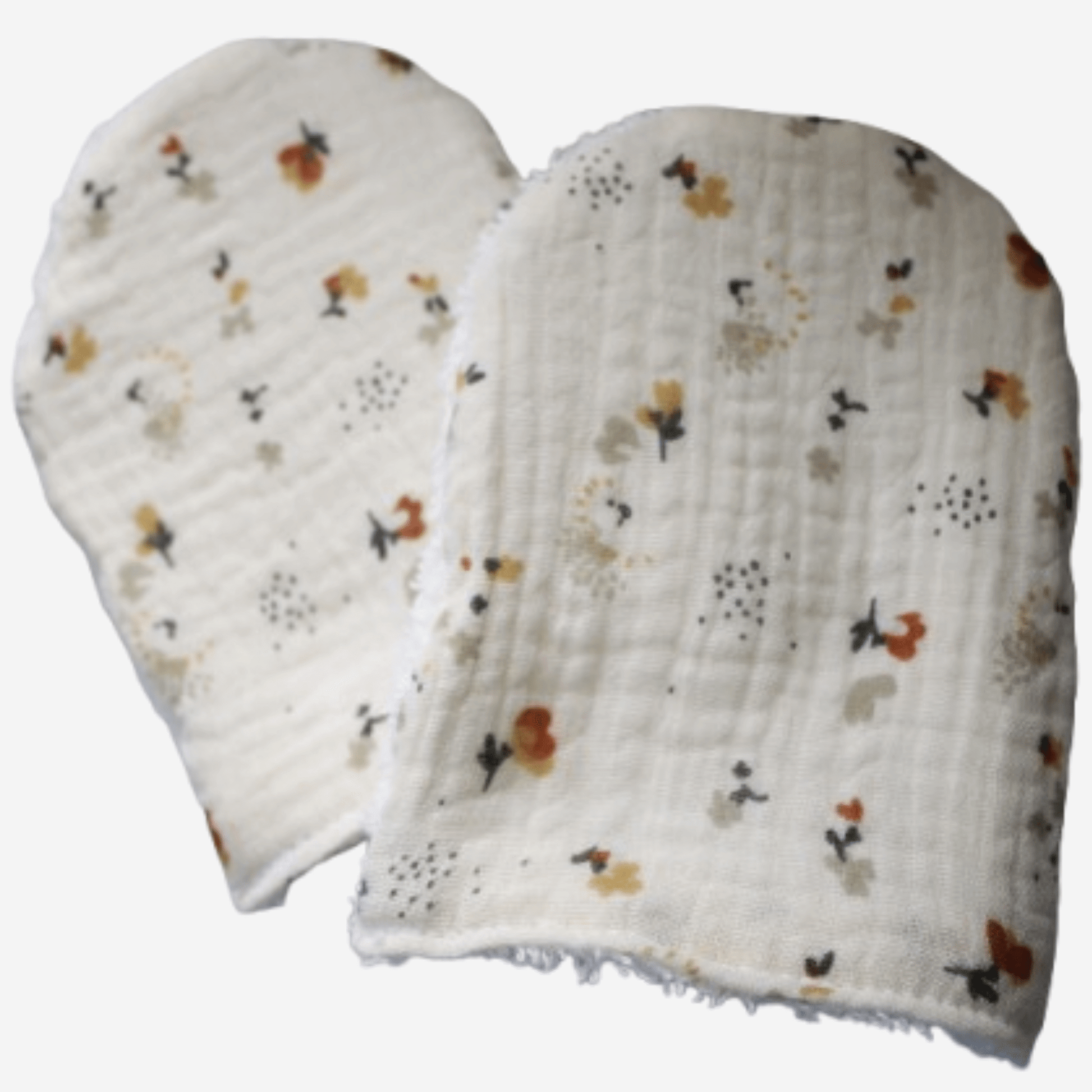 Hedgehog Baby Bath Mitts Oeko Tex Certified Soft Muslin