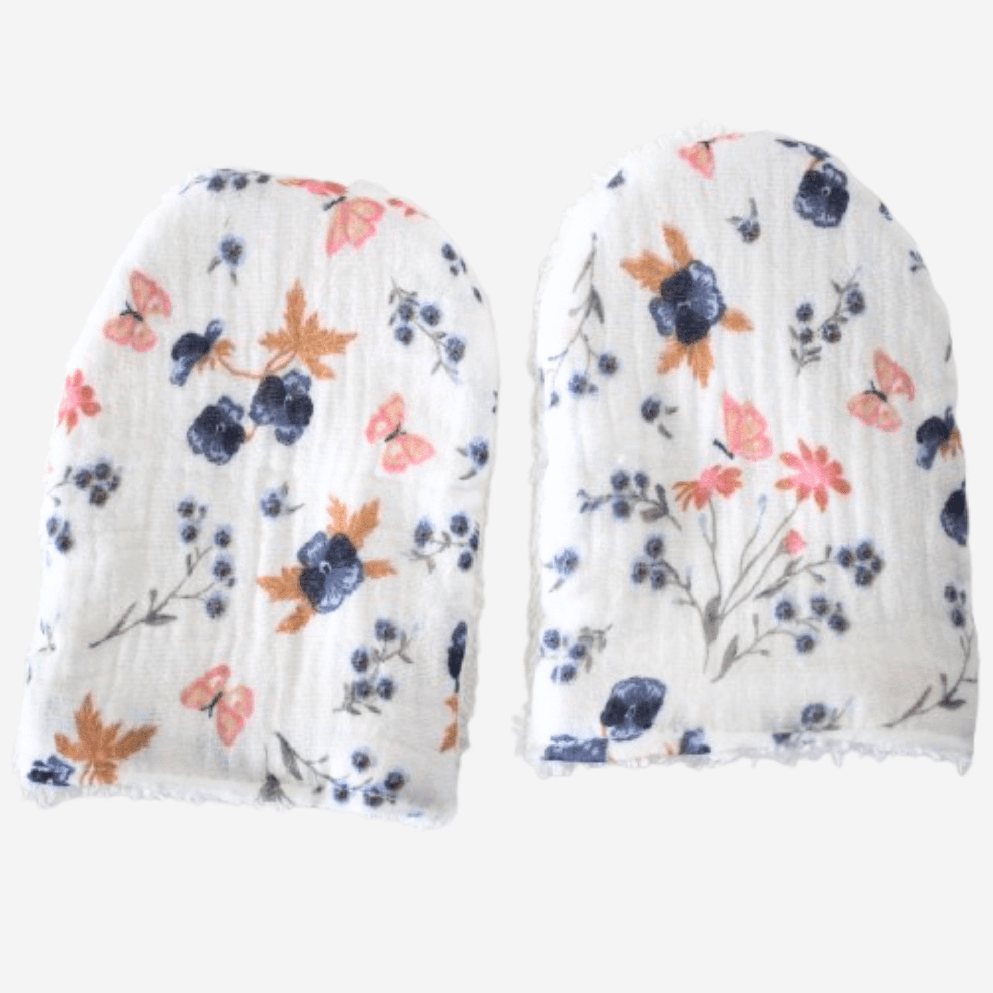 Baby Bath Mitts in Gentians Garden Print