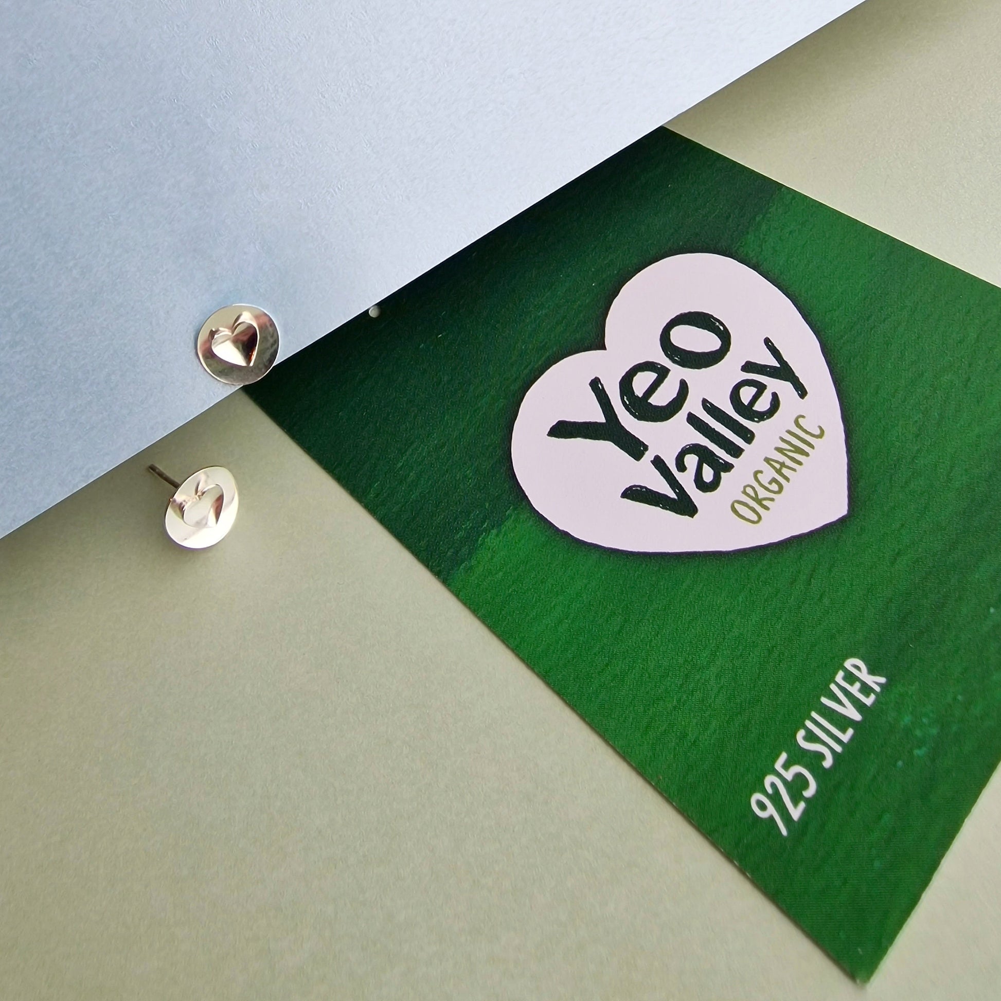 Silver Heart Stud Earrings