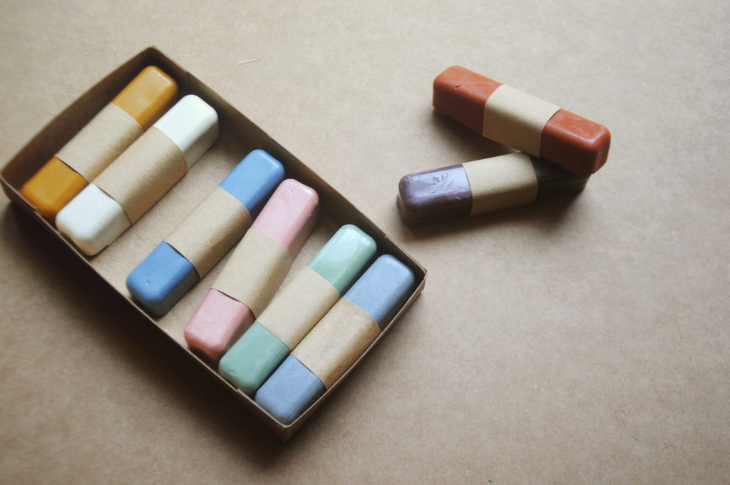 All Natural Beeswax Oil Pastels Set of 8 Soft Pastel Colours