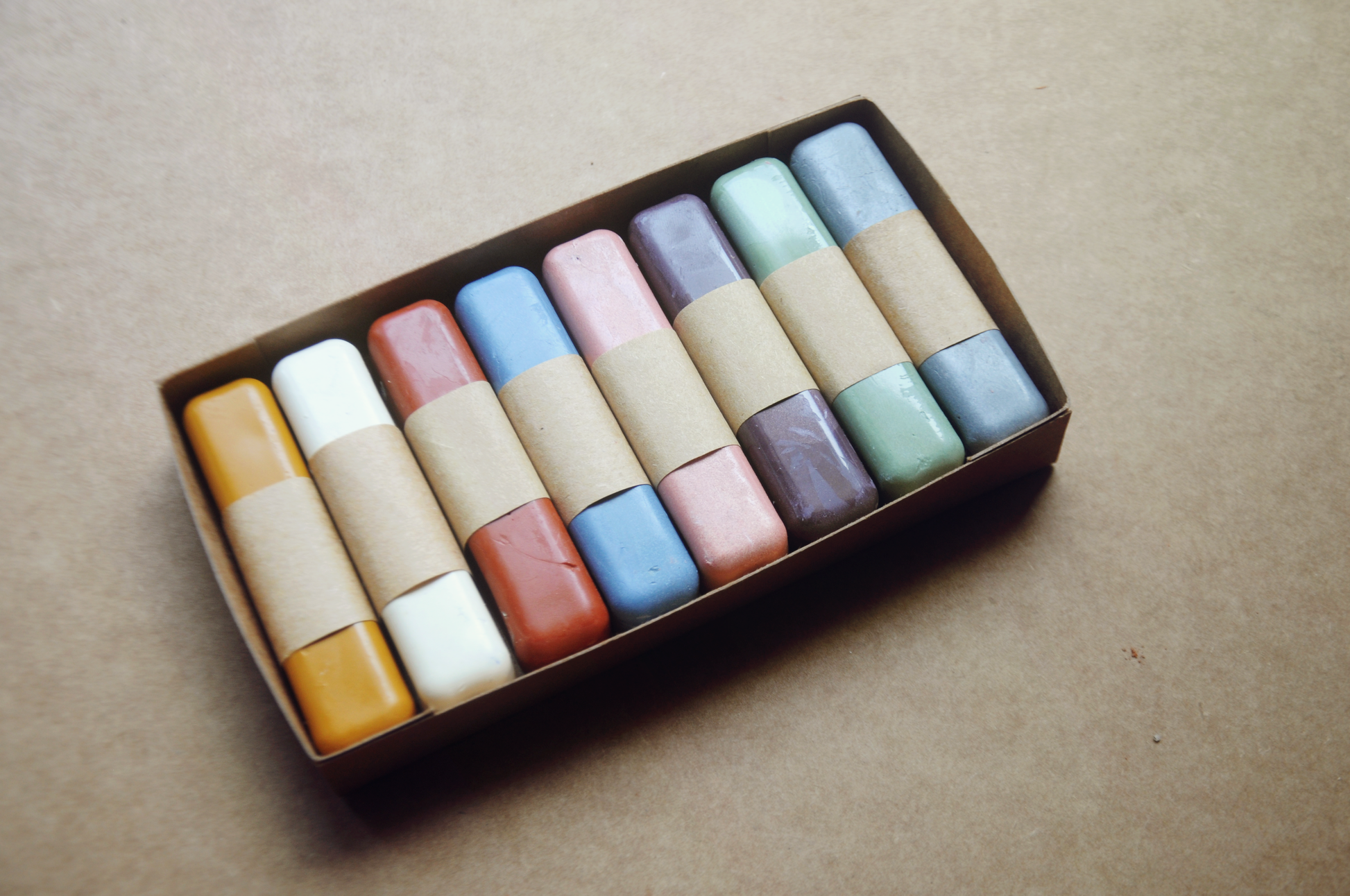 All Natural Beeswax Oil Pastels Set of 8 Soft Pastel Colours