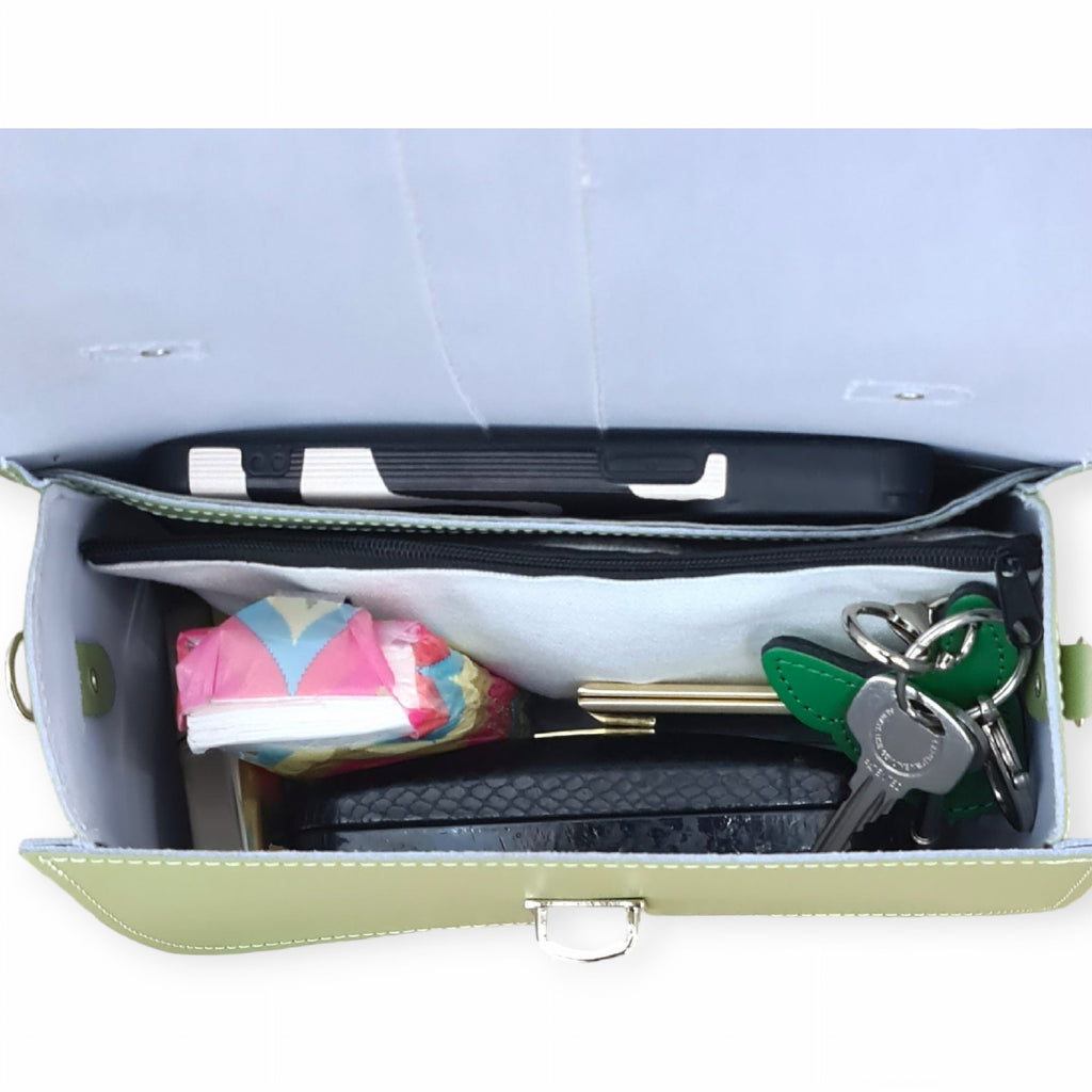 Olympia Handmade Leather Bag in Ghost Grey - Pre-order Jan 2026 Delivery