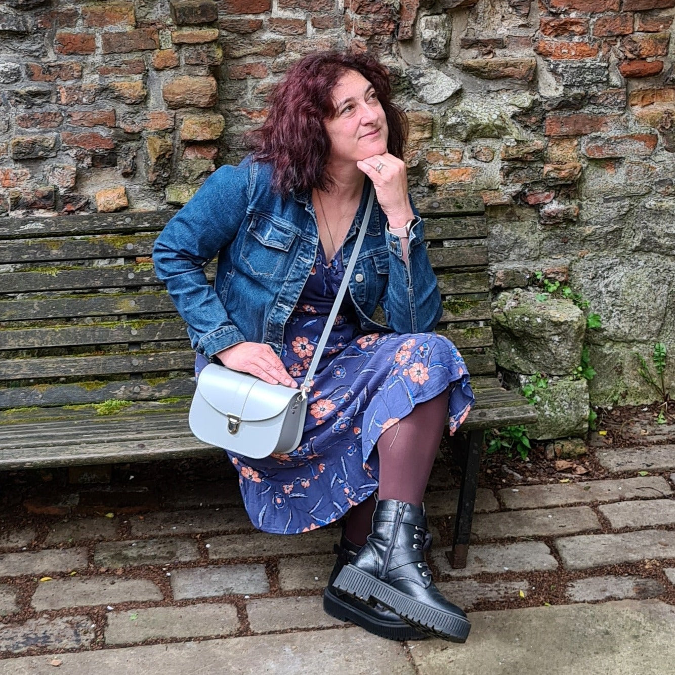 Olympia Handmade Leather Bag in Ghost Grey - Pre-order Jan 2026 Delivery