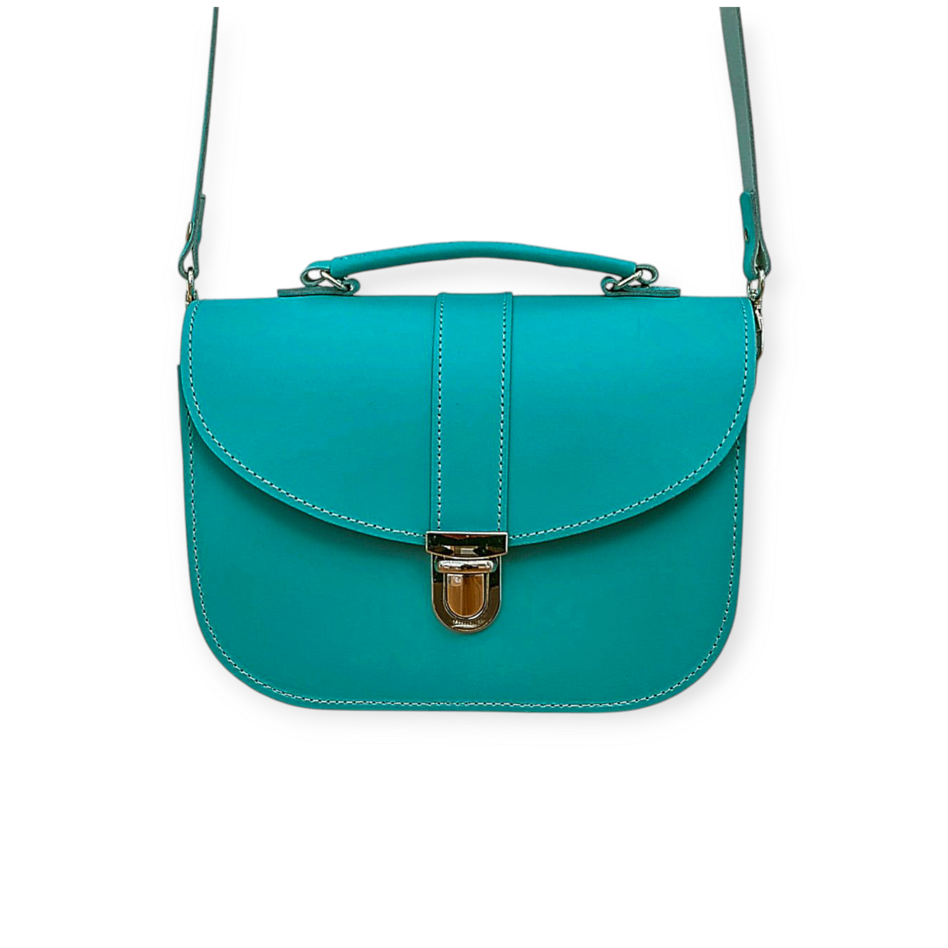 Olympia Handmade Leather Bag in Teal