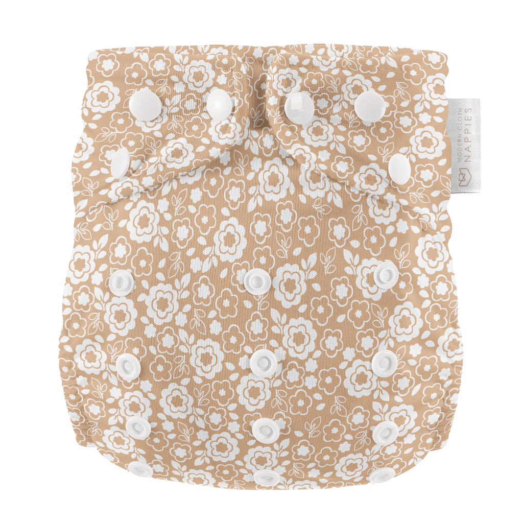 One Size Reusable Cloth Nappy Bloom