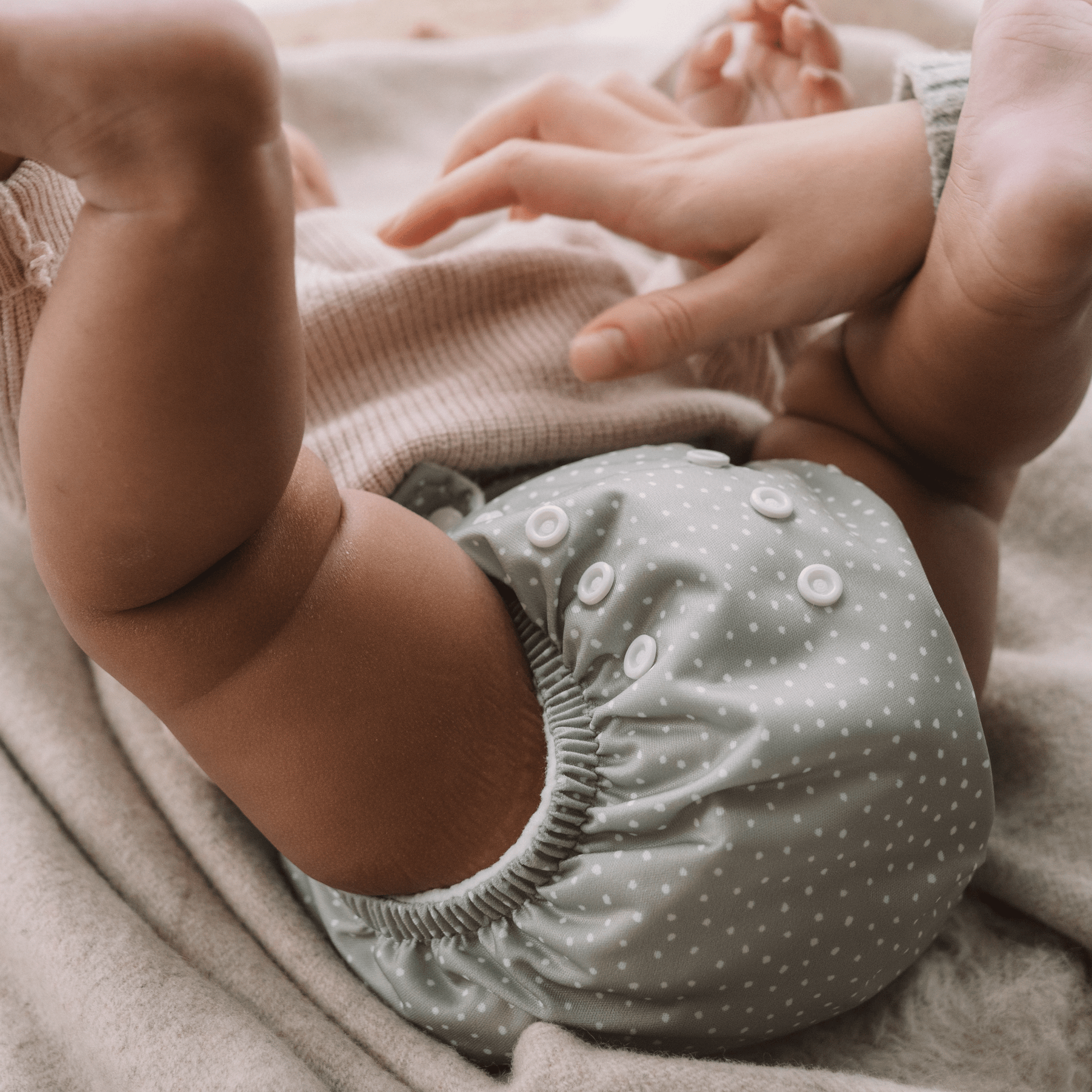 One Size Reusable Cloth Nappy Sage