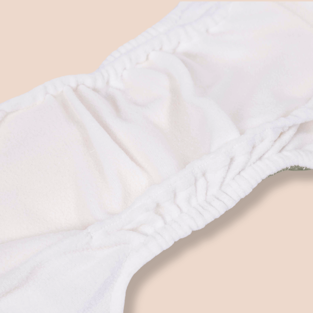 One Size Reusable Cloth Nappy in Pure White