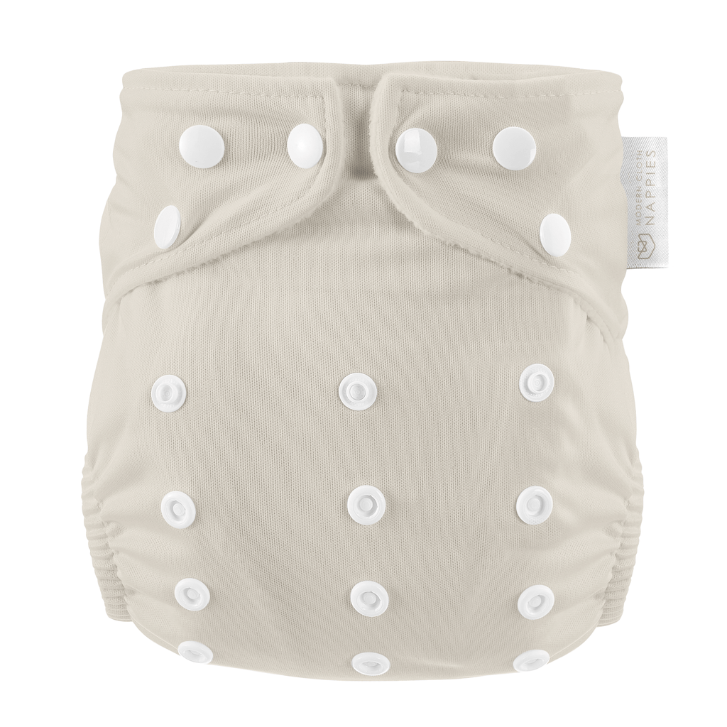 One Size Reusable Cloth Nappy in Grey Mist