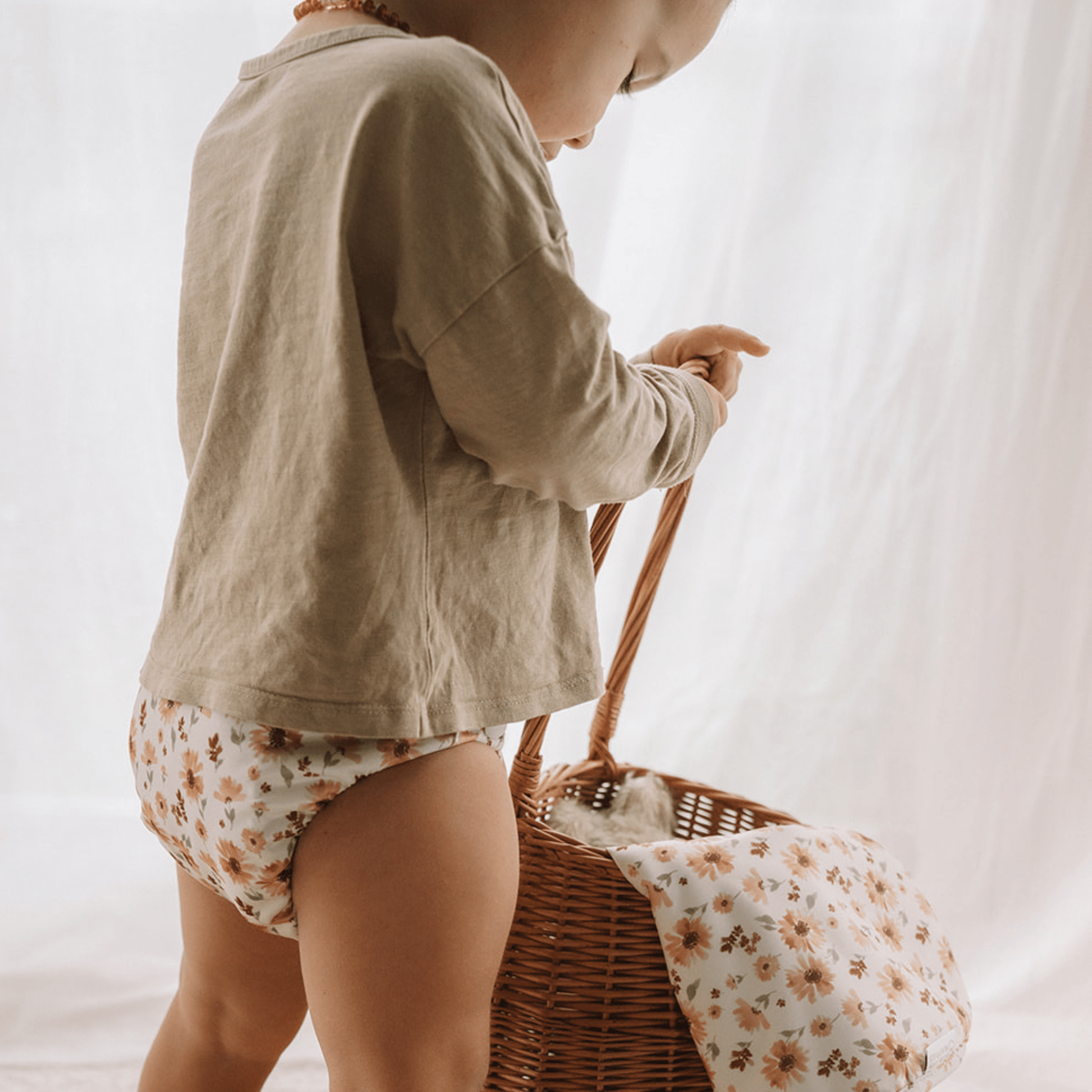 One Size Reusable Cloth Nappy in Meadow