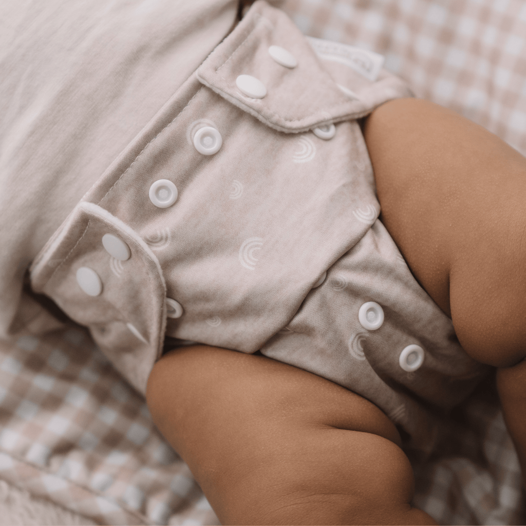 Rainbow Oatmeal One Size Reusable Cloth Nappy Birth to Potty