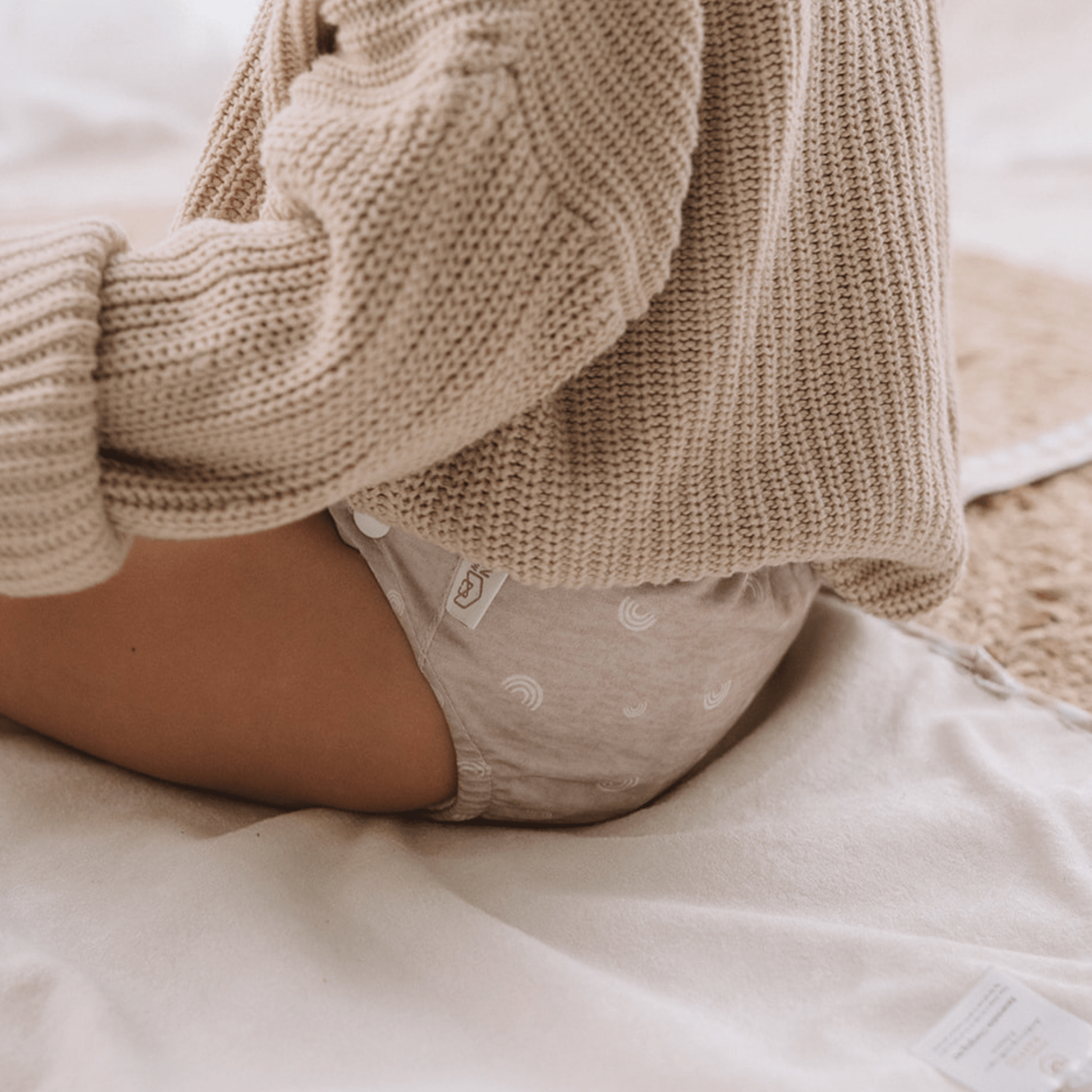 Rainbow Oatmeal One Size Reusable Cloth Nappy Birth to Potty