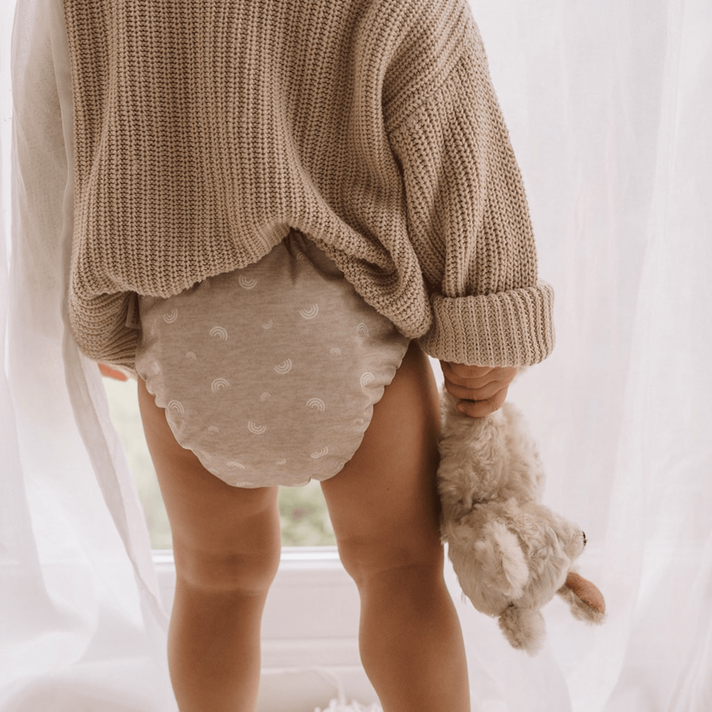 Rainbow Oatmeal One Size Reusable Cloth Nappy Birth to Potty