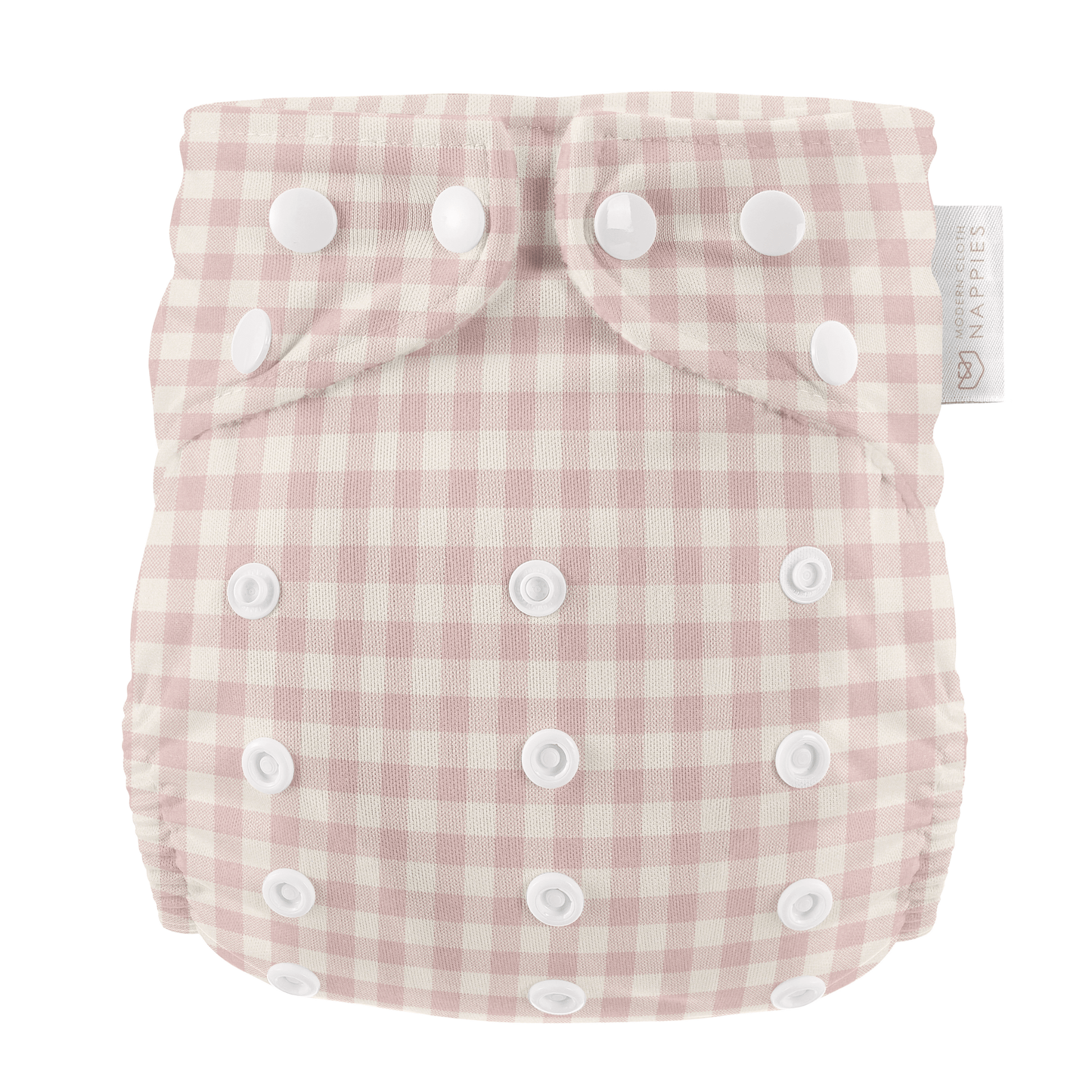 One Size Rose Gingham Reusable Cloth Nappy Baby to Potty