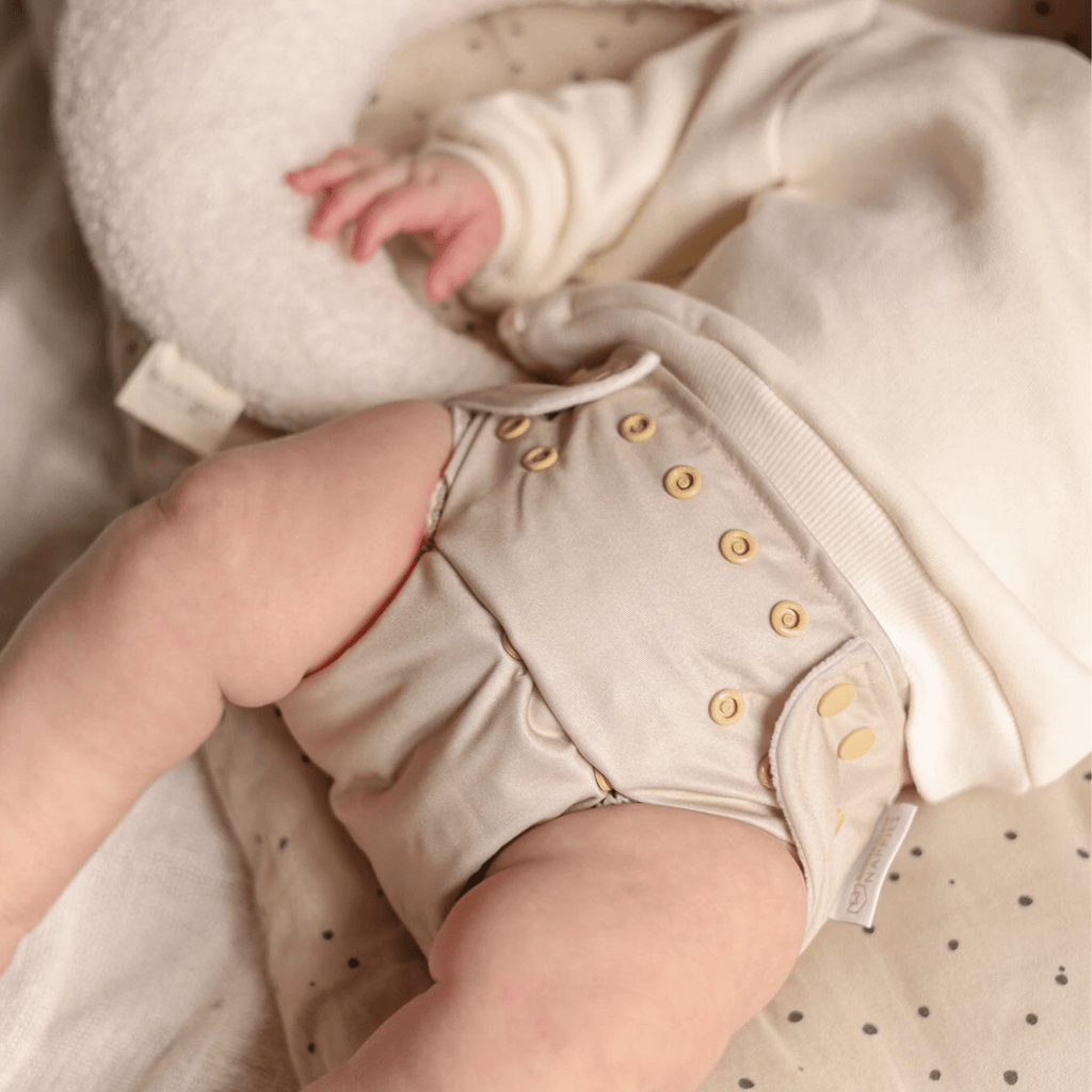 One Size Reusable Cloth Nappy in Soft Sand