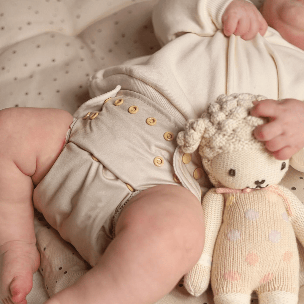 One Size Reusable Cloth Nappy in Soft Sand