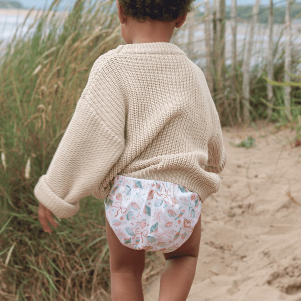 One Size Reusable Swim Nappy Baby to Toddler Seashell Belle