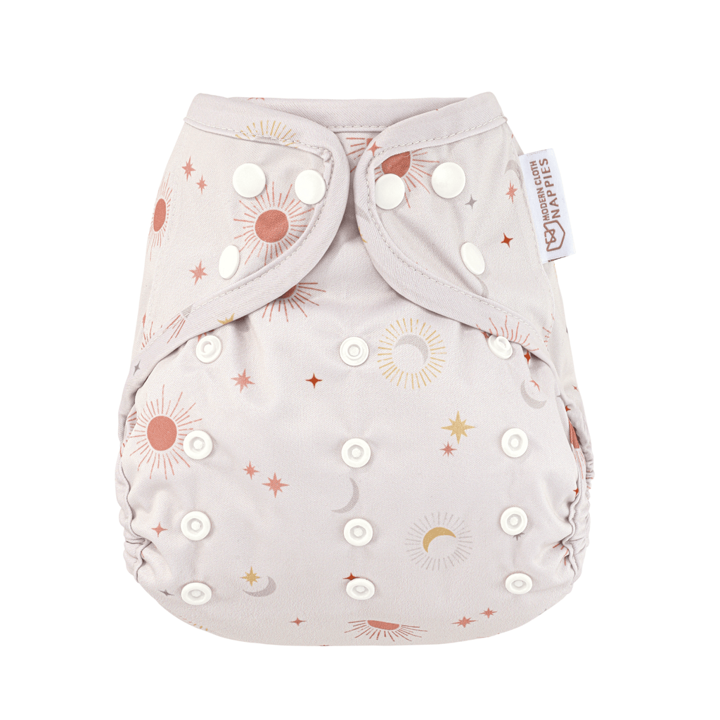 One Size Reusable Cloth Nappy Wrap in Celestial
