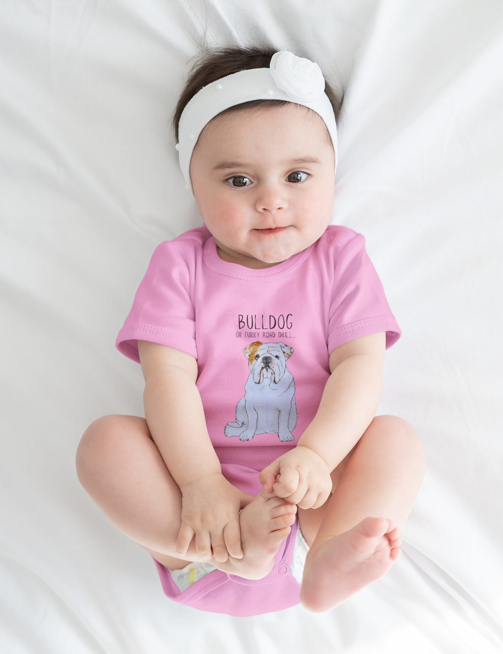 Bulldog Baby Bodysuit for Little Rebels
