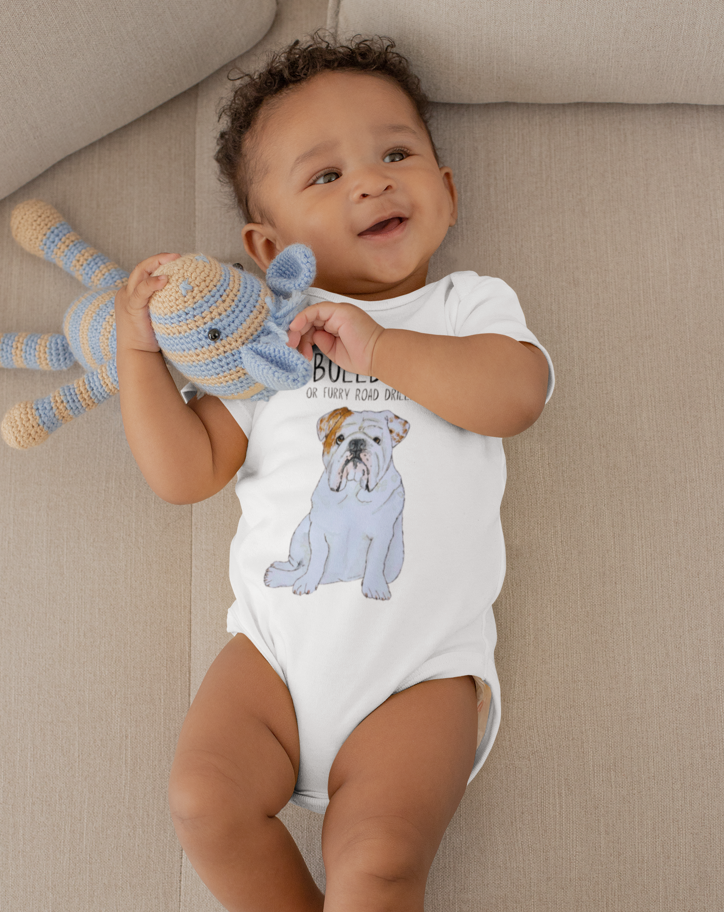 Bulldog Baby Bodysuit for Little Rebels