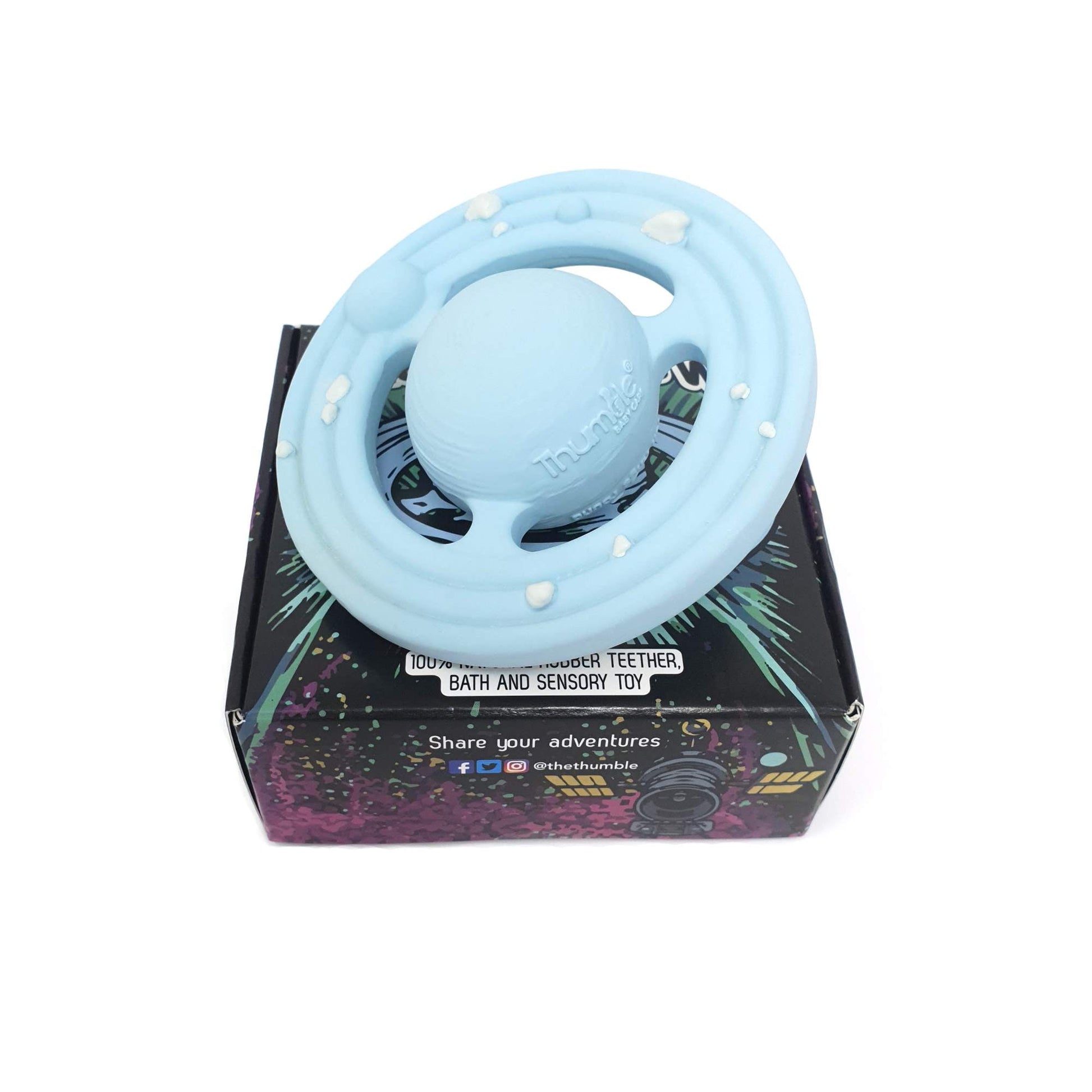 Natural Rubber Space Planet Teether and Bath Toy