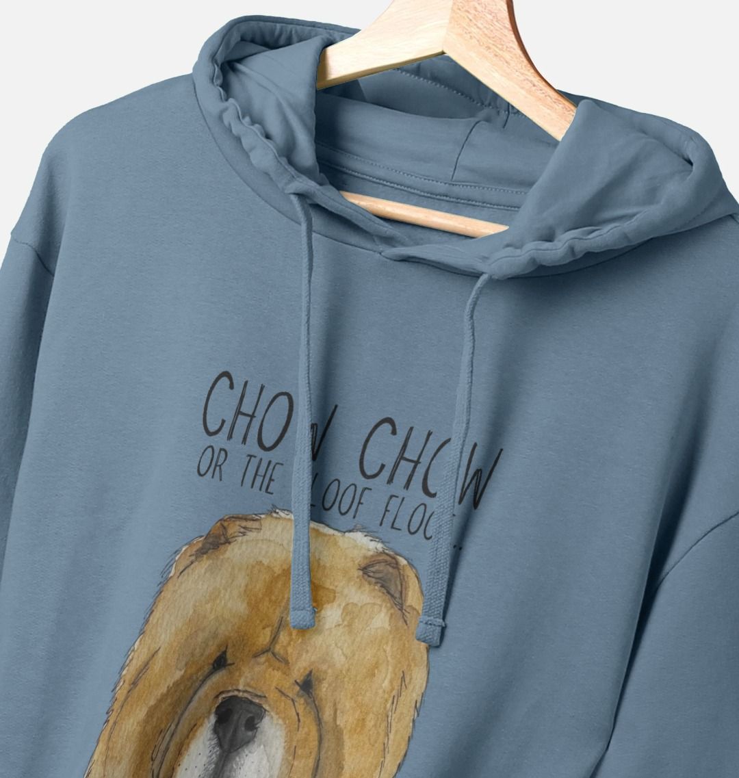 Red Chow Chow Men's Hoodie with Pocket Detail