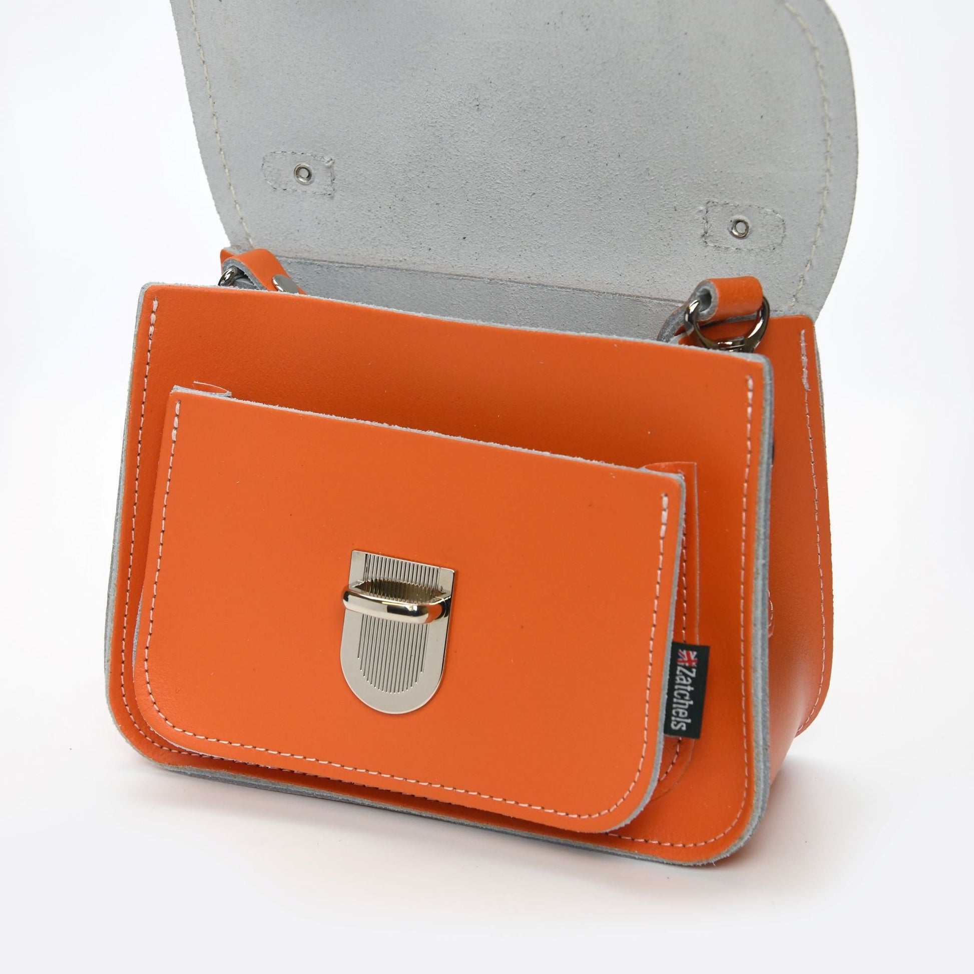 Luna Handmade Leather Bag in Orange