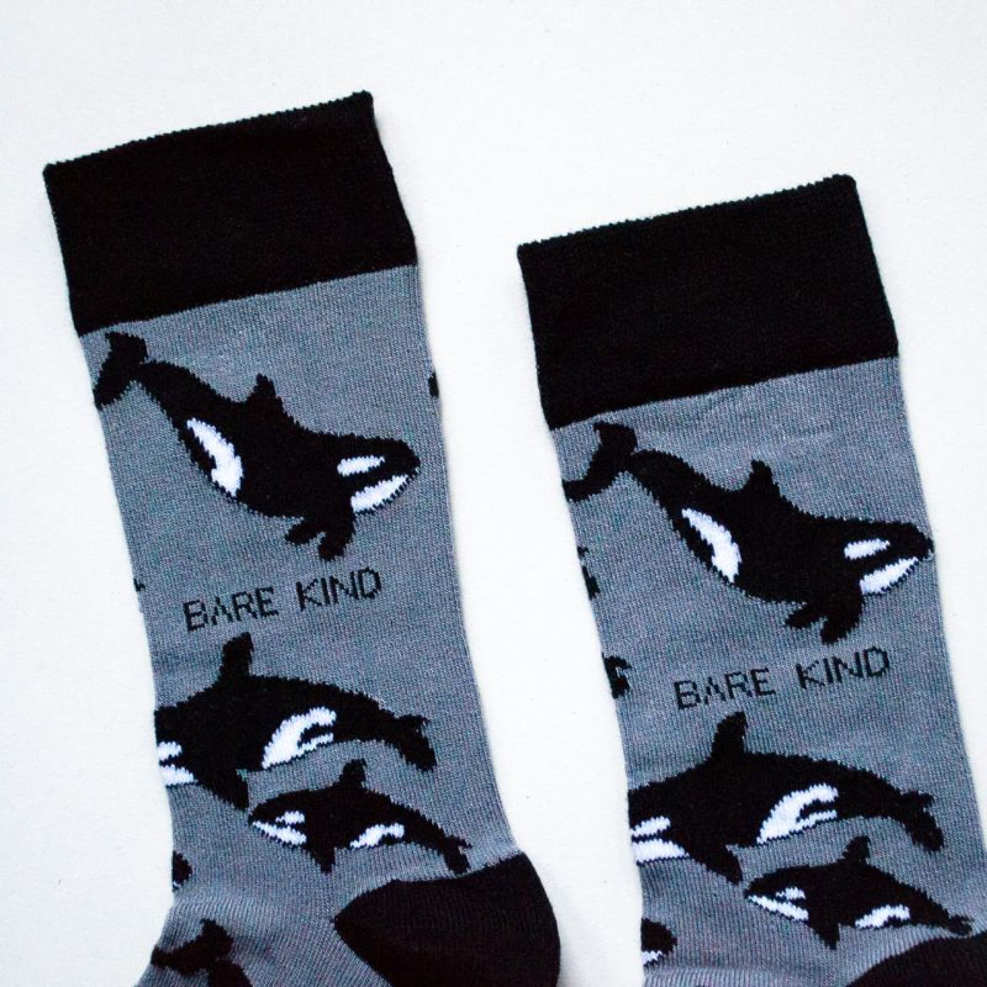 Save the Orcas Bamboo Socks in Grey