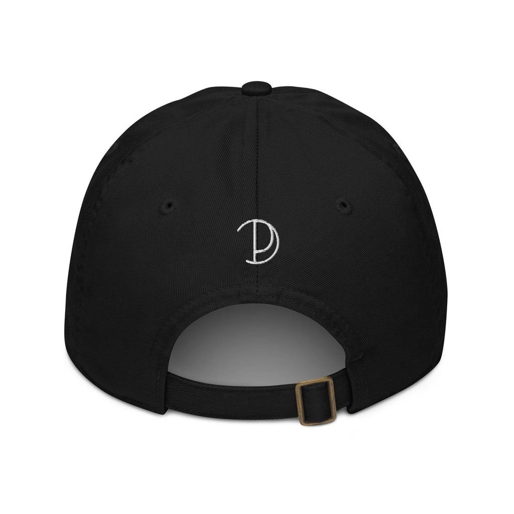 Embroidered P Baseball Cap in Black