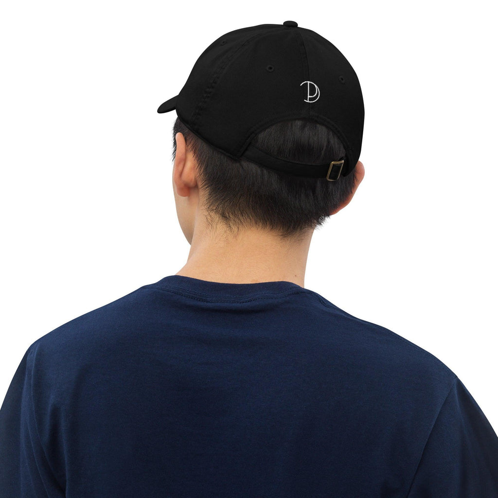 Embroidered P Baseball Cap in Black