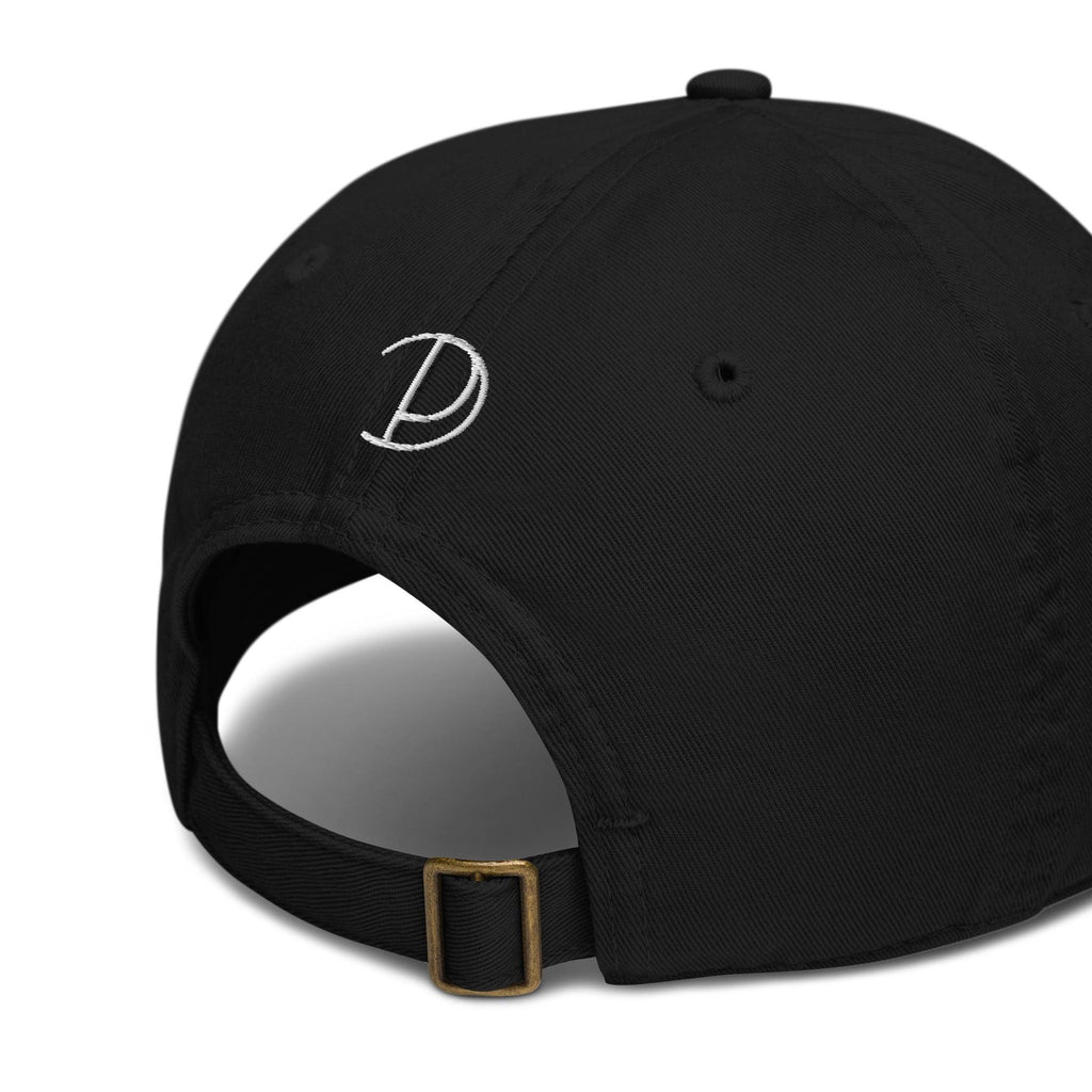 Embroidered P Baseball Cap in Black