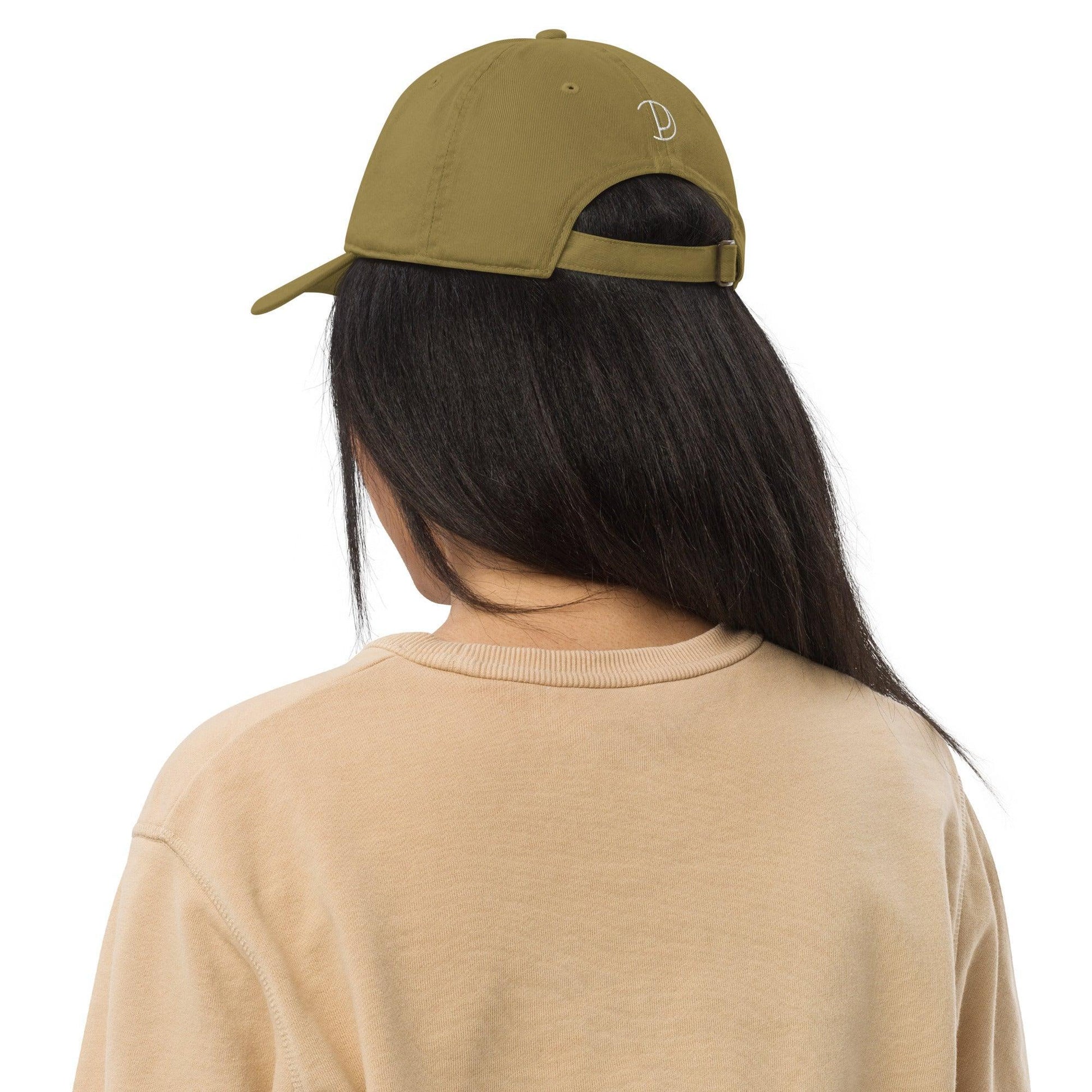 Embroidered P Baseball Cap in Green
