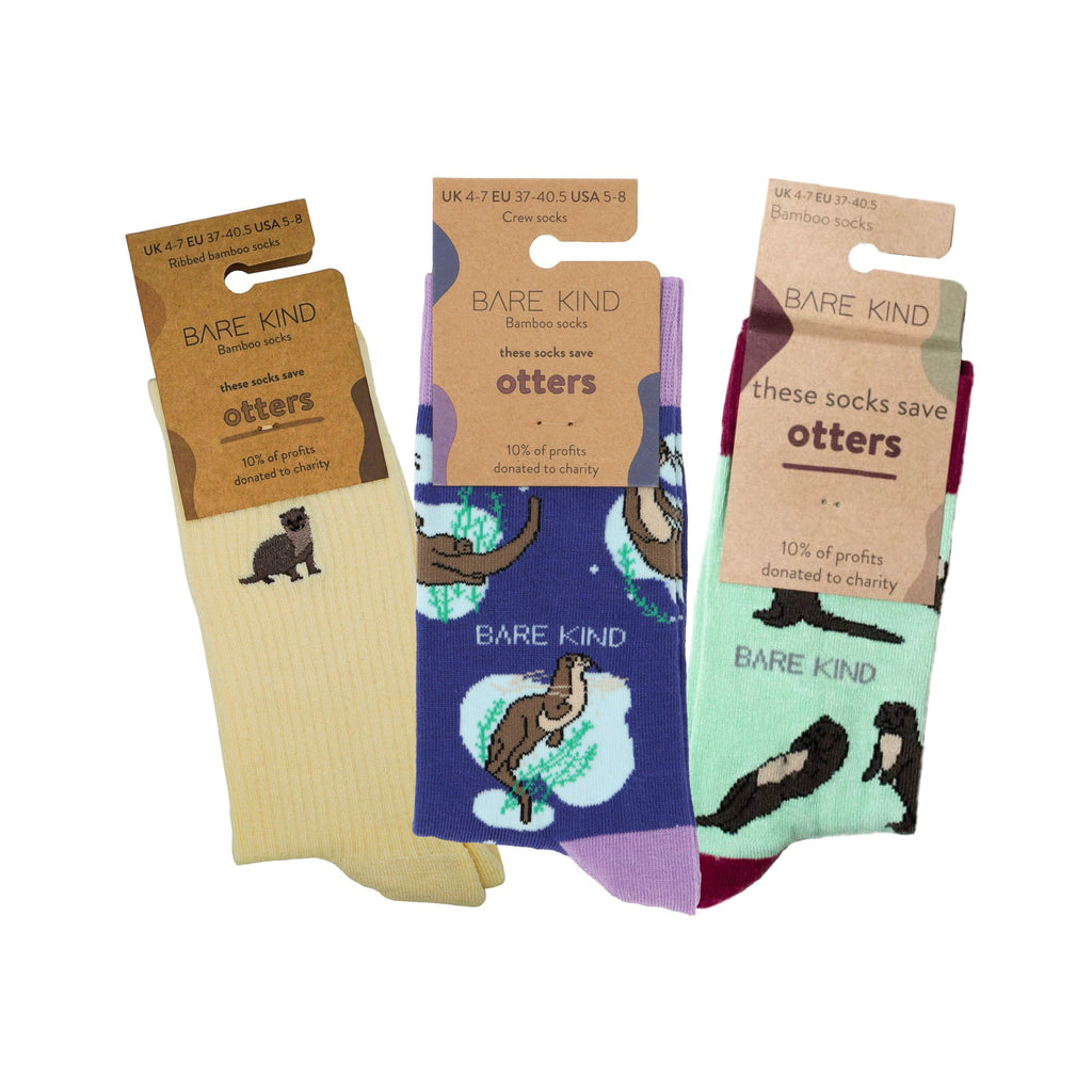 Otter Bamboo Sock 3 Pack Bundle
