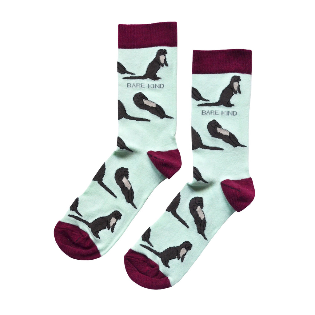 Save the Otters Bamboo Socks in Blue